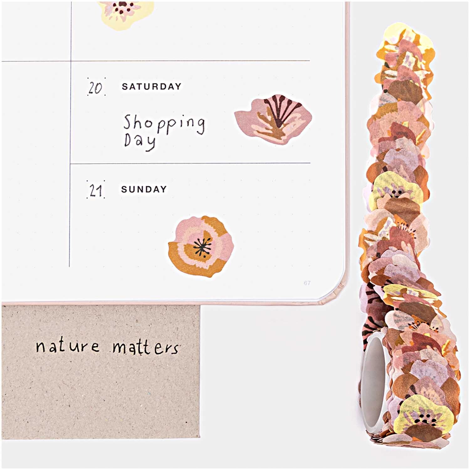 Washi Sticker Blumen 200 Stück von Rico Design Washi Sticker Blumen 200 Stück: Florale Sticker in sanften Tönen, ideal für Planer und Notizen.
