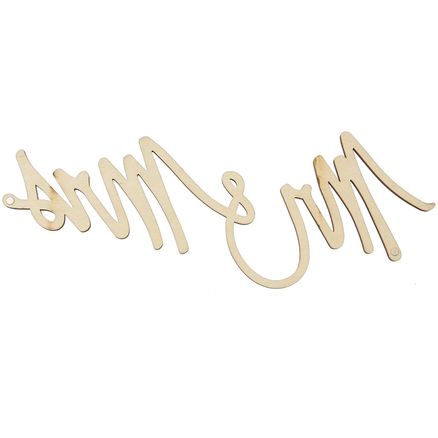 Holzschriftzug magnetisch "Mr & Mrs" 28x11cm von Rico Design Holzschriftzug magnetisch "Mr & Mrs" in eleganter Schriftart, 28x11cm, von Rico Design. Ideal für Hochzeiten.
