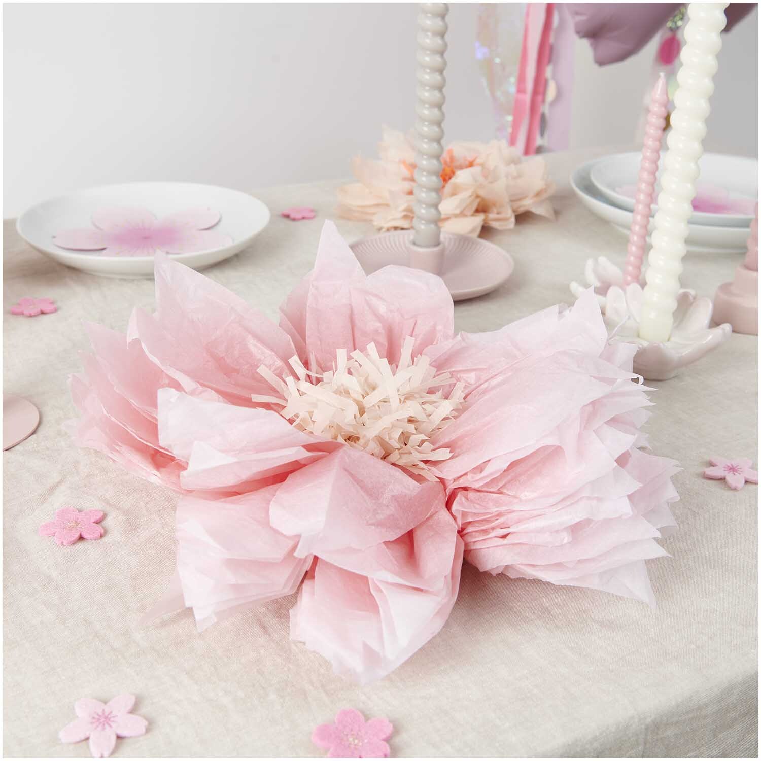 Servietten Kirschblüte 33x33cm 20 Stück: Elegante Tischdekoration mit rosa Blütenmotiv, ideal für Frühlingsfeiern.