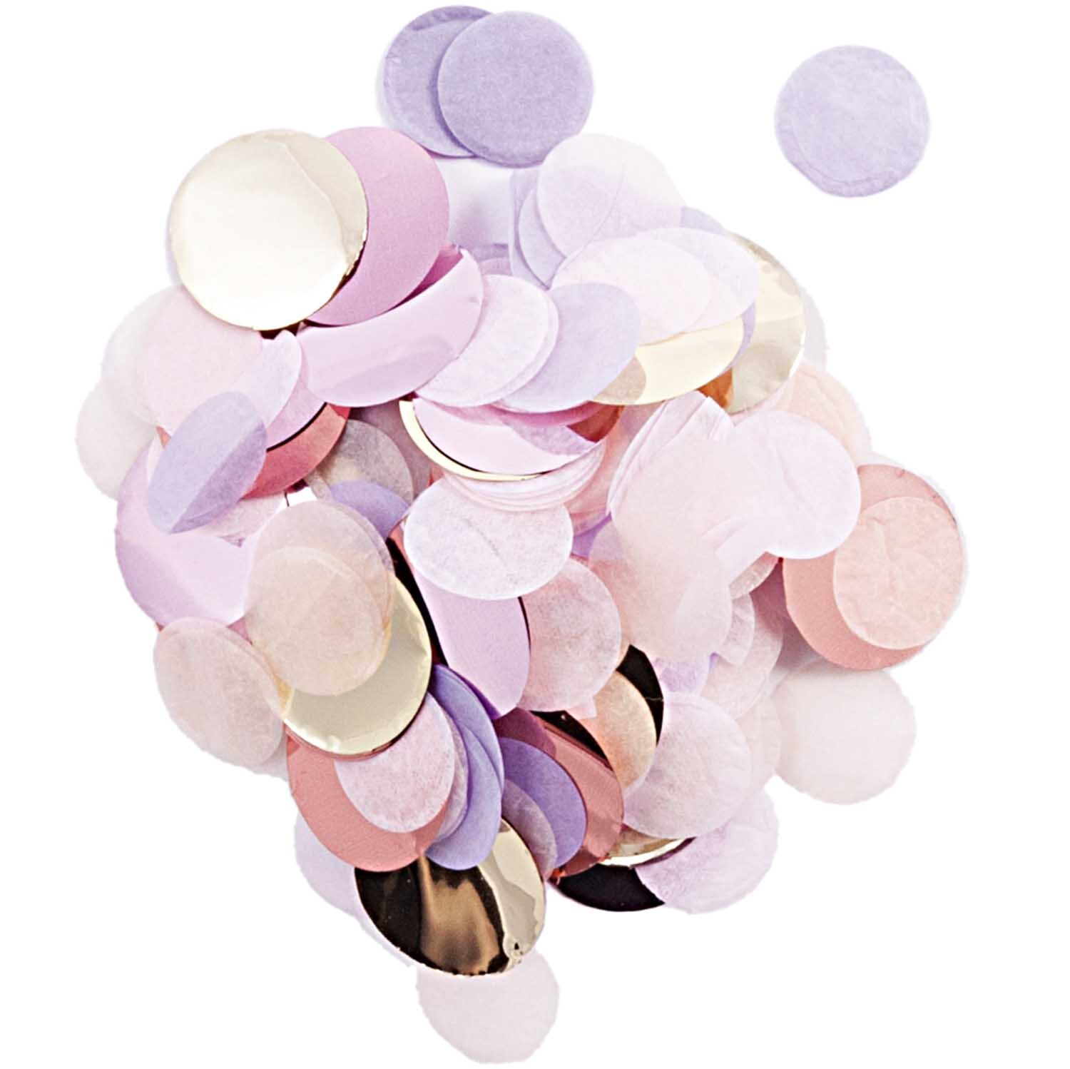 Konfetti pastell Mix 20g von Rico Design: Ein bunter Mix aus runden, pastellfarbenen Konfettis.