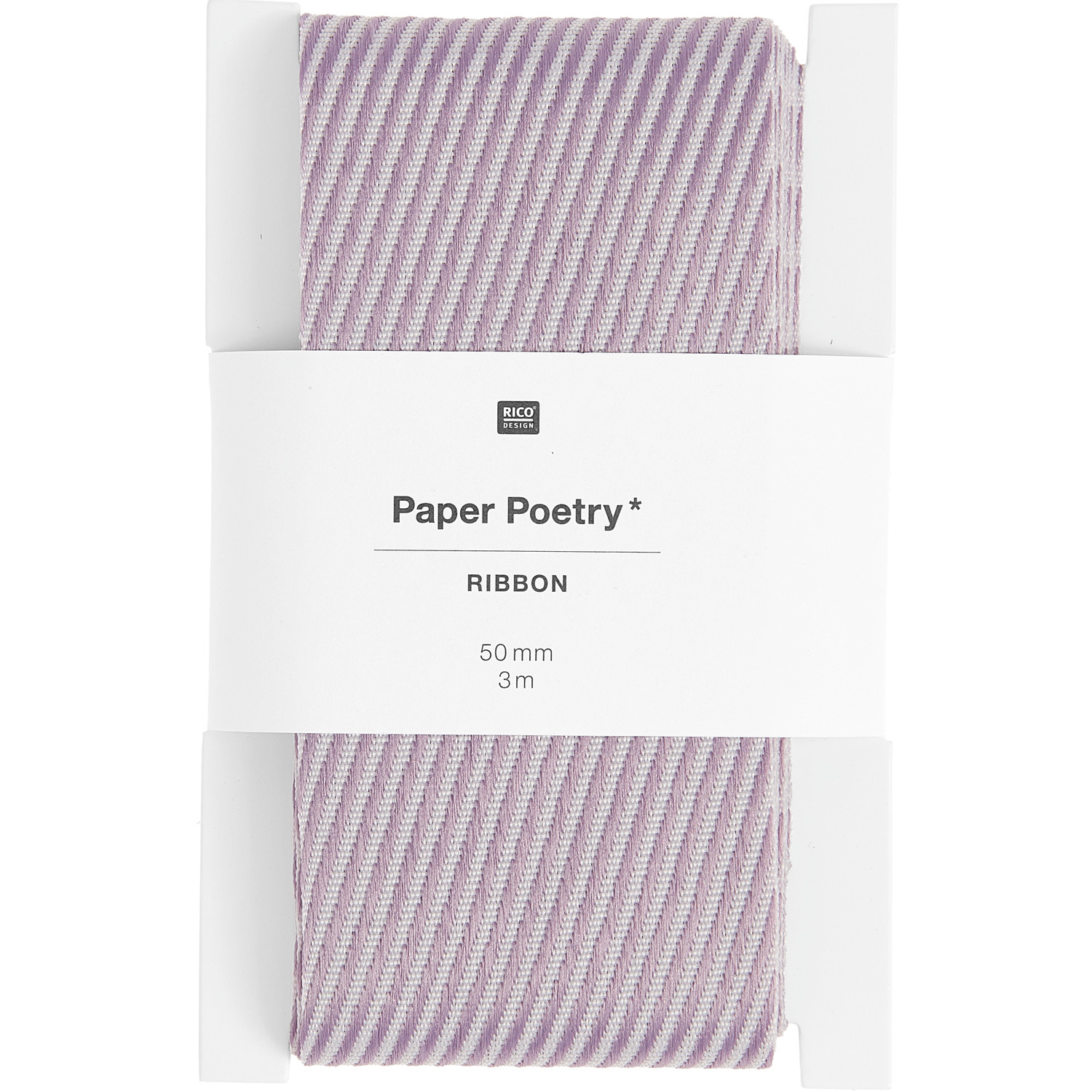Paper Poetry Webband diagonale Streifen 50mm 3m Farbe Rosa/Lila von Rico Design Paper Poetry Webband diagonale Streifen 50mm 3m, rosa/lila, ideal für kreative Bastelprojekte.