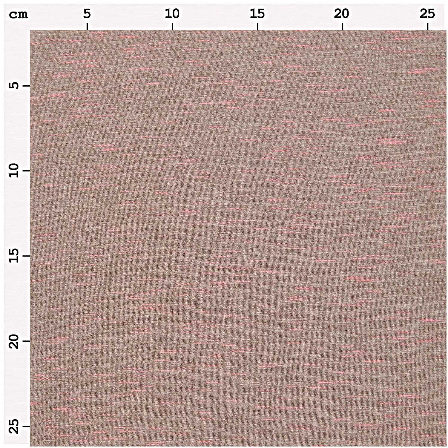Meterware Jersey taupe-neonpink von Rico Design