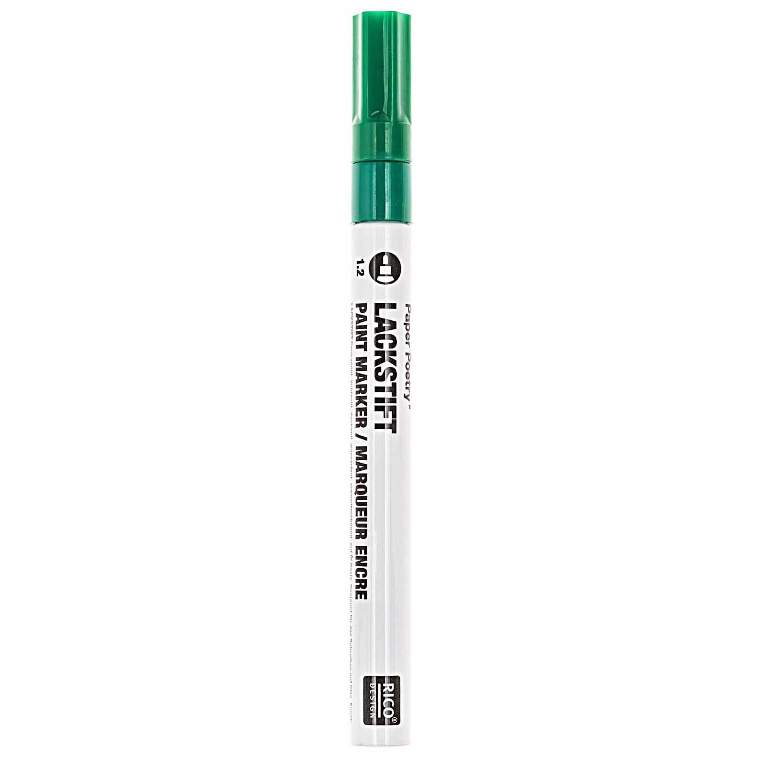 Lackmarker 1,2mm Farbe Grün von Rico Design Lackmarker 1,2mm von Rico Design in Grün, ideal für präzises Zeichnen und Schreiben.