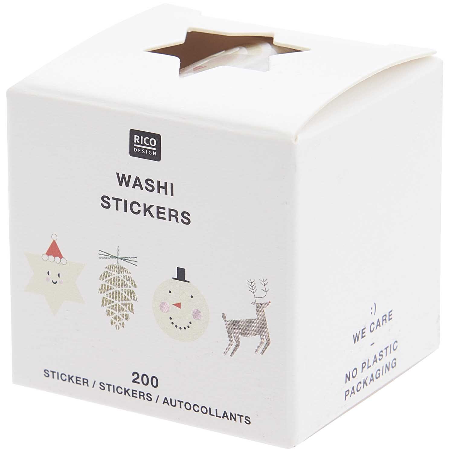 Paper Poetry Washi Sticker Christmas Figuren 200 Stück von Rico Design