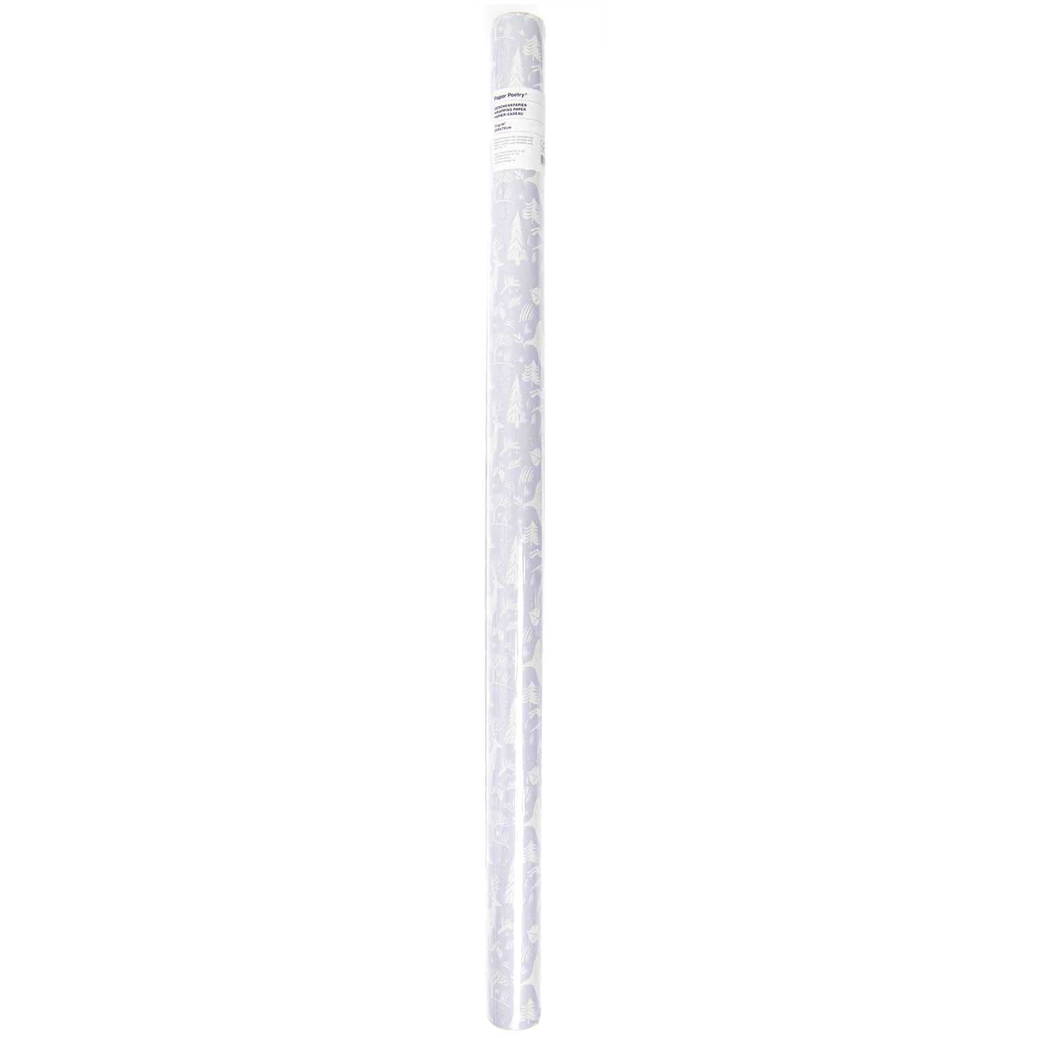 Paper Poetry Geschenkpapier Nostalgic Christmas Winterwald flieder 70cm 2m von Rico Design