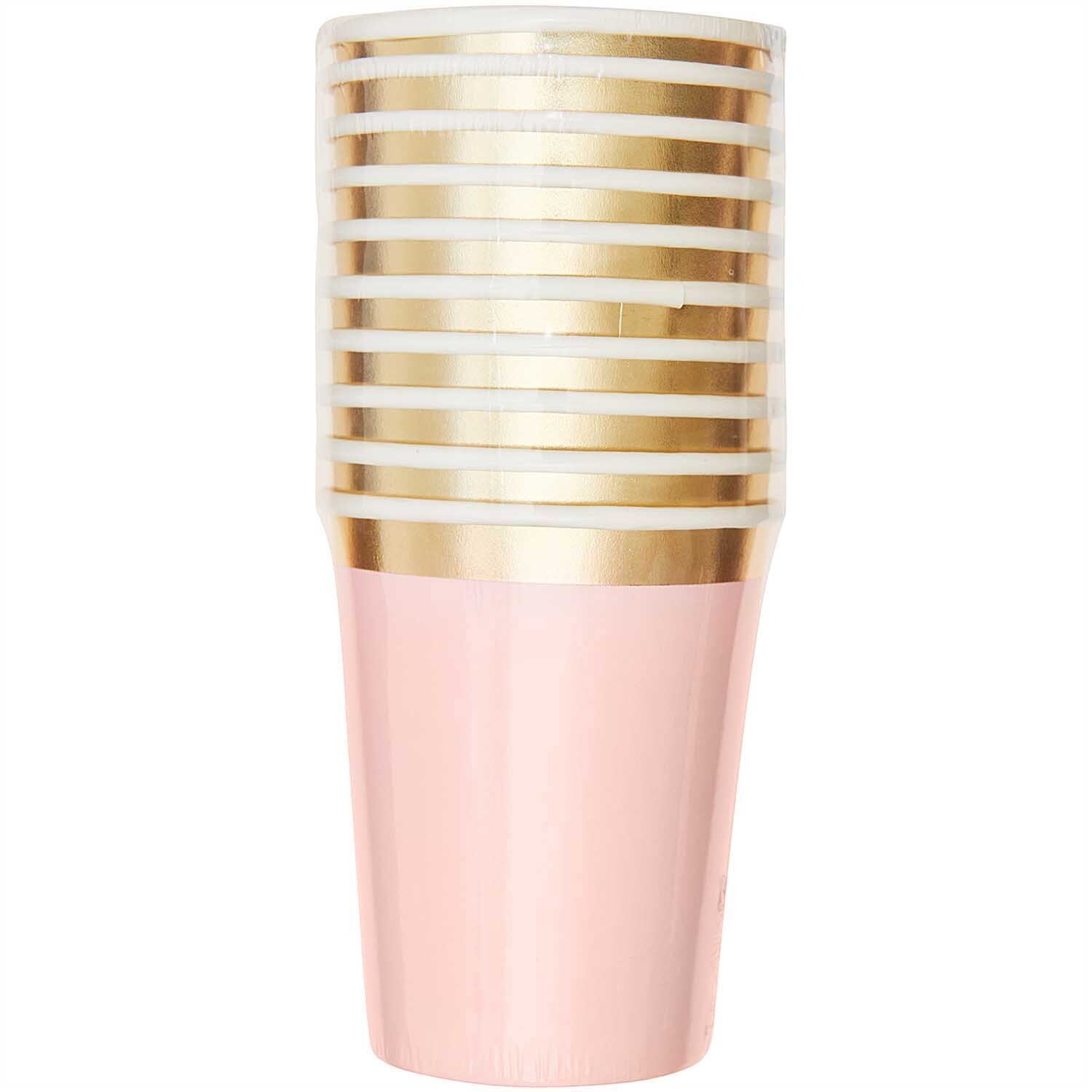 Pappbecher rosa-gold 250ml 10 Stück von Rico Design