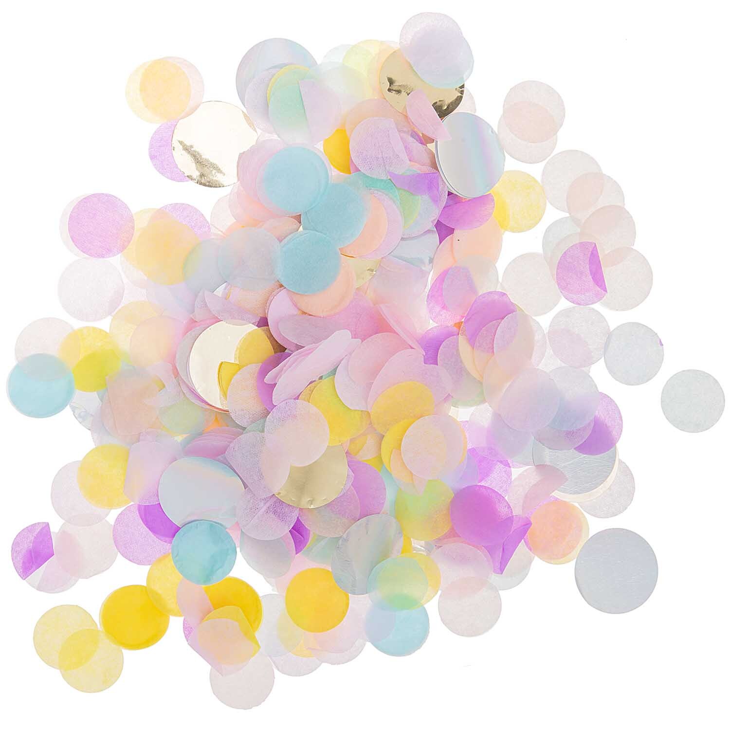 Konfetti Mix candy 20g: Bunte, runde Konfettis von Rico Design, ideal für kreative Dekorationen.