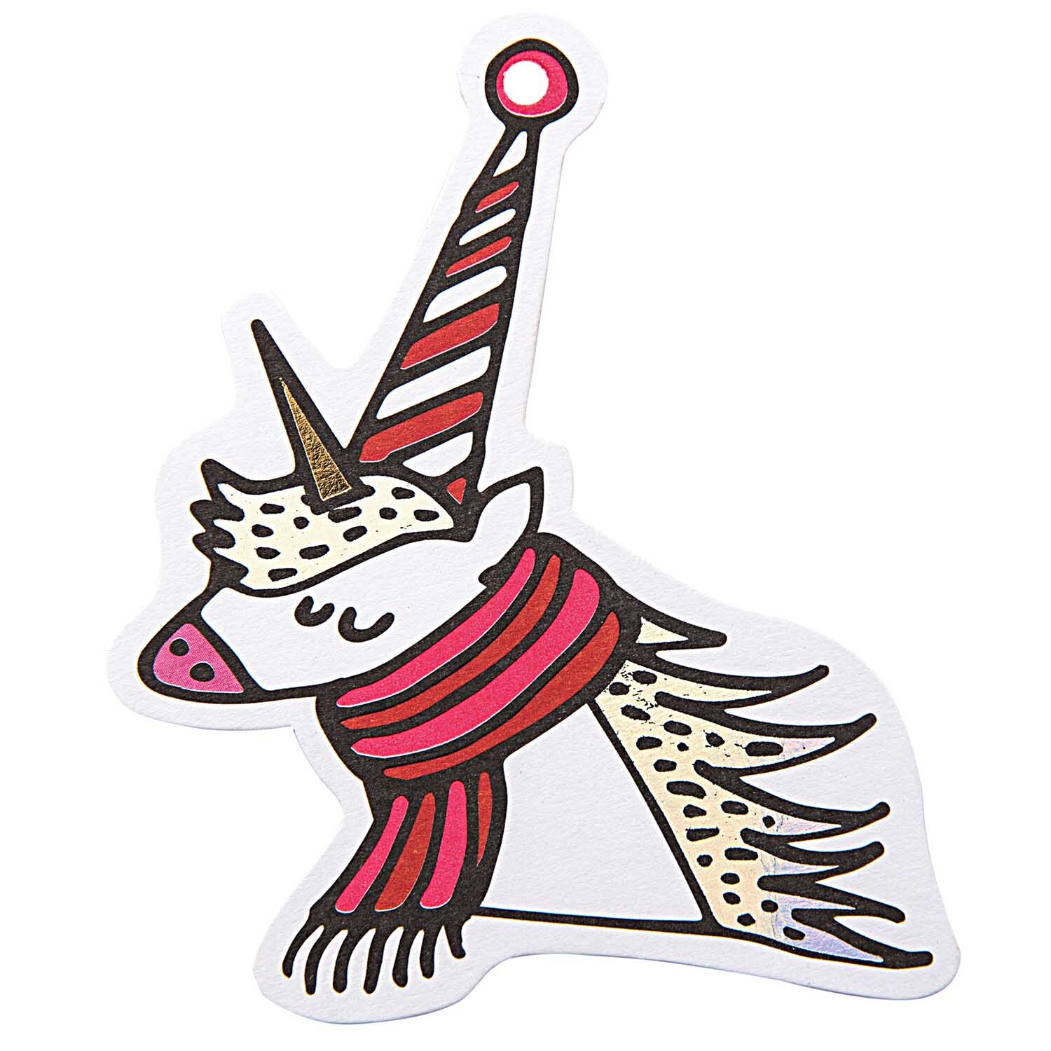 Paper Poetry Geschenkanhänger Einhorn X-MAS 10 Stück von Rico Design