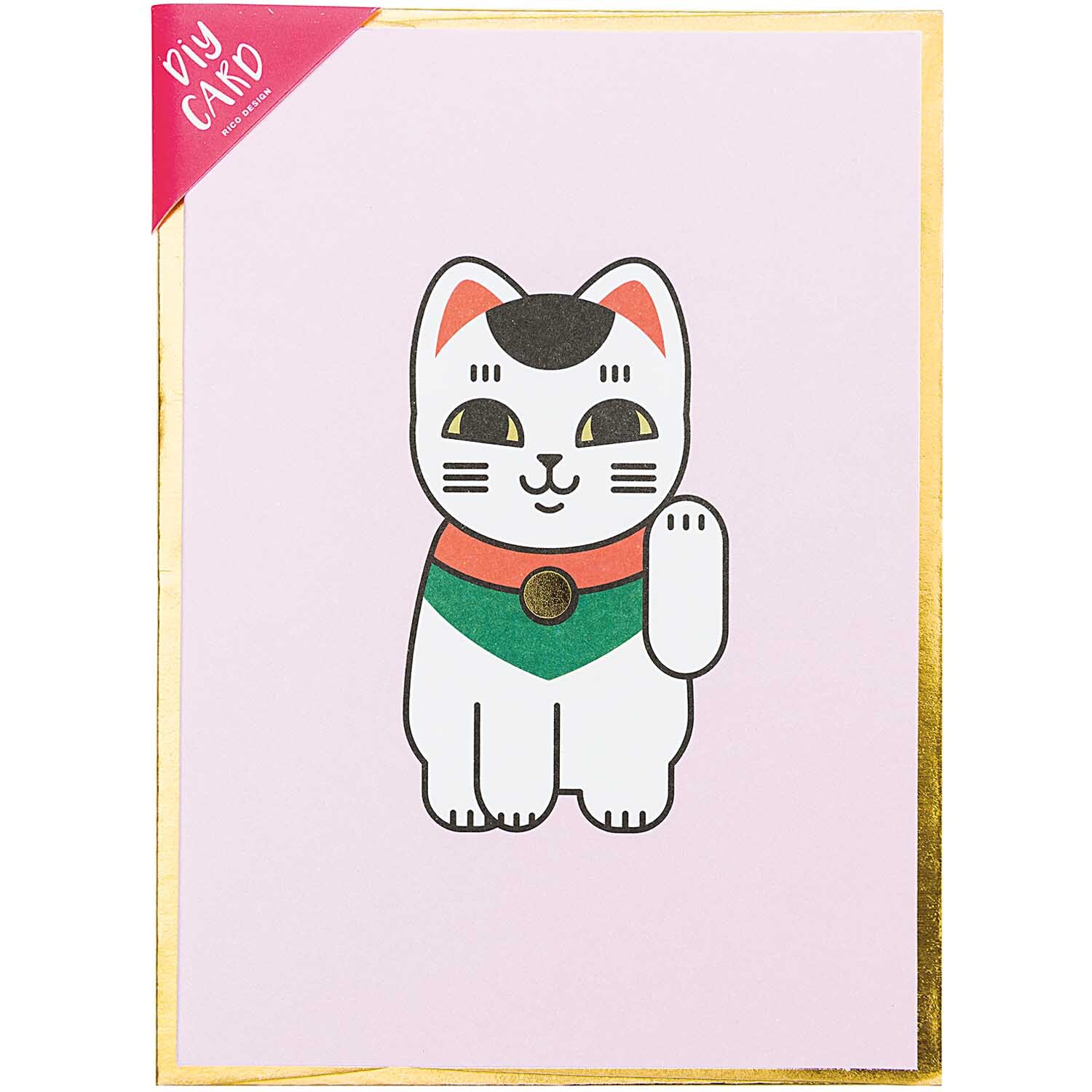Paper Poetry Grußkartenset Jardin Japonais Winkekatze von Rico Design