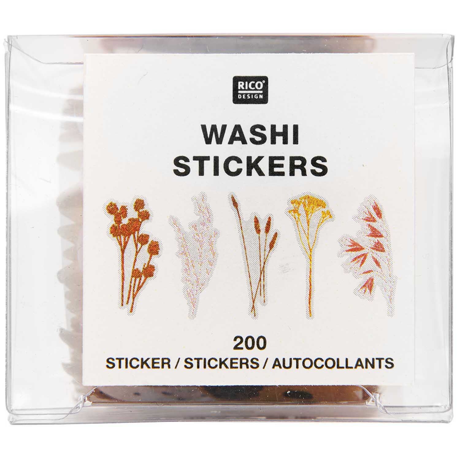 Washi Sticker Trockenblumen 200 Stück von Rico Design