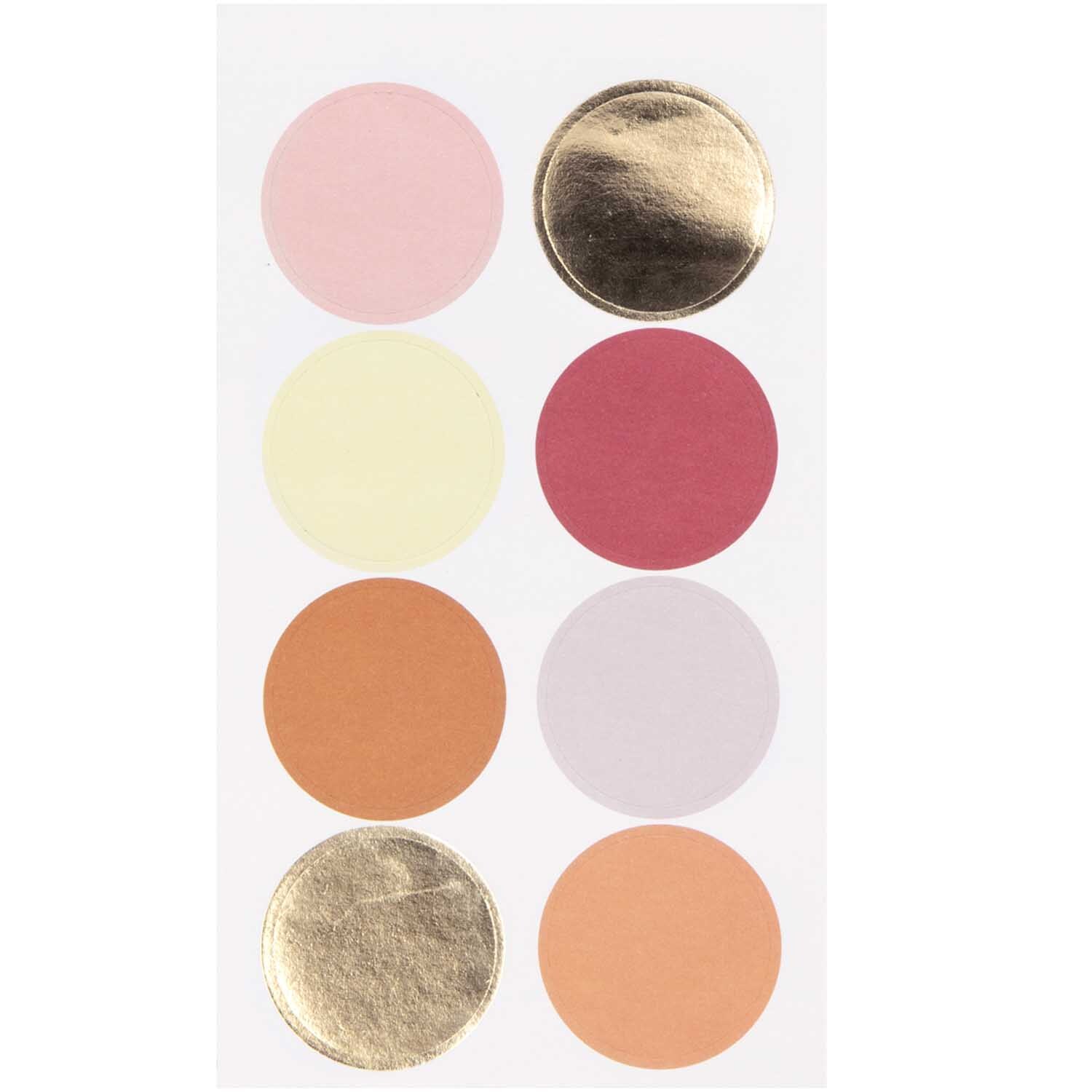 Paper Poetry Sticker Punkte & Streifen orange 4 Blatt von Rico Design