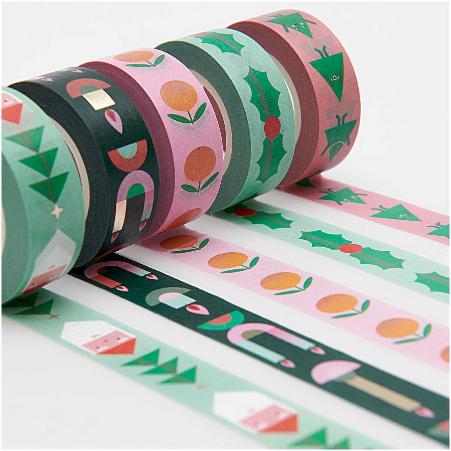 Paper Poetry Tape Set Merry Christmas 5-teilig von Rico Design Paper Poetry Tape Set Merry Christmas, 5-teilig, mit bunten, festlichen Mustern auf Washi-Tape.