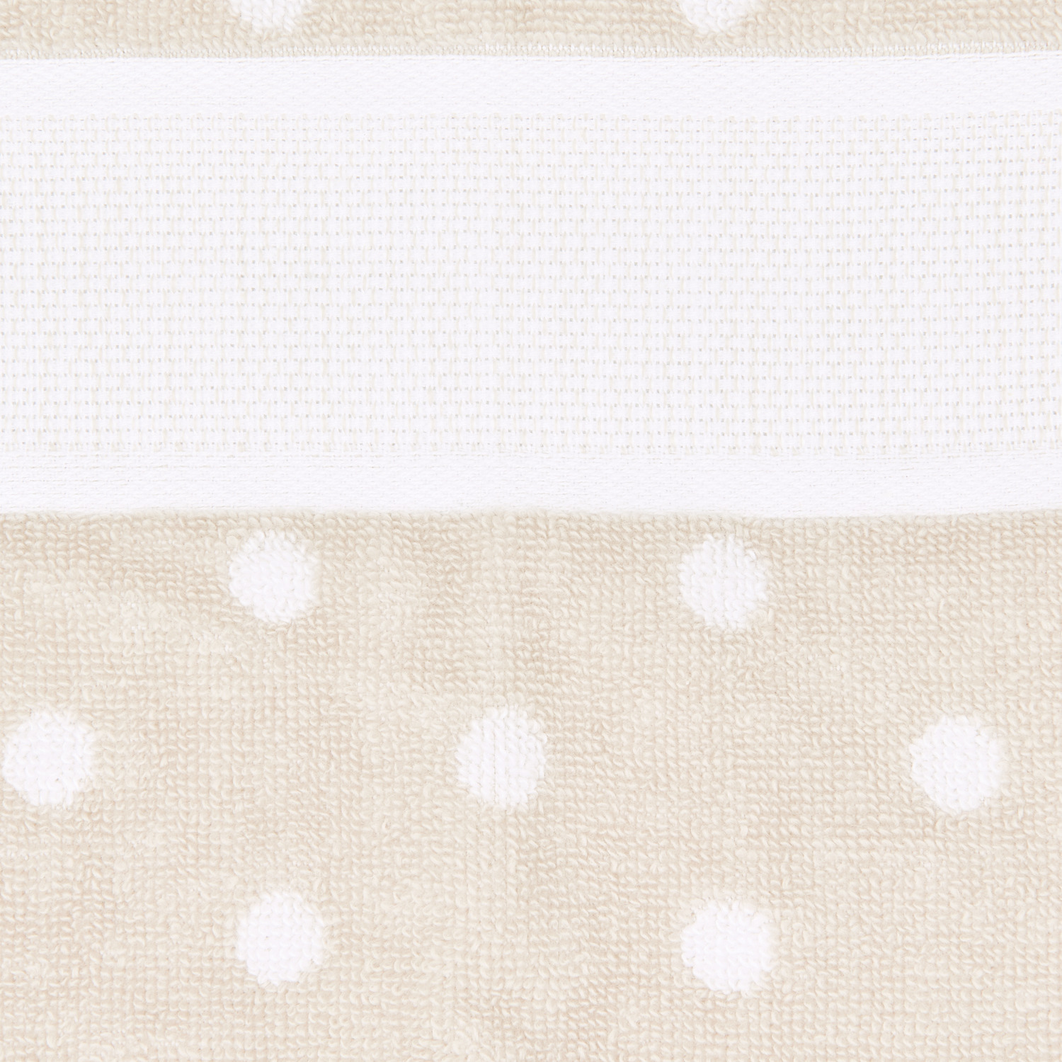 Lätzchen mit Punkten, beige mit weißen Punkten, 30x34cm, GOTS-zertifiziert von Rico Design.