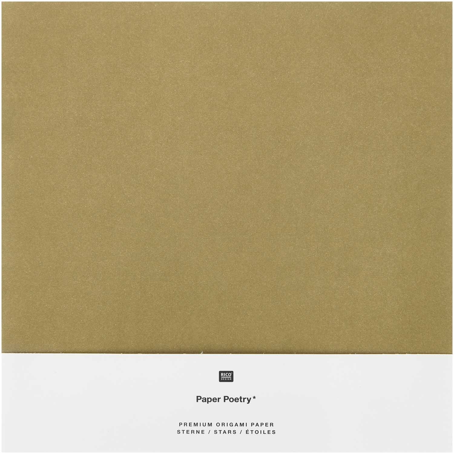 Paper Poetry Bascetta Origamipapier Gold-Silber 32 Blatt von Rico Design