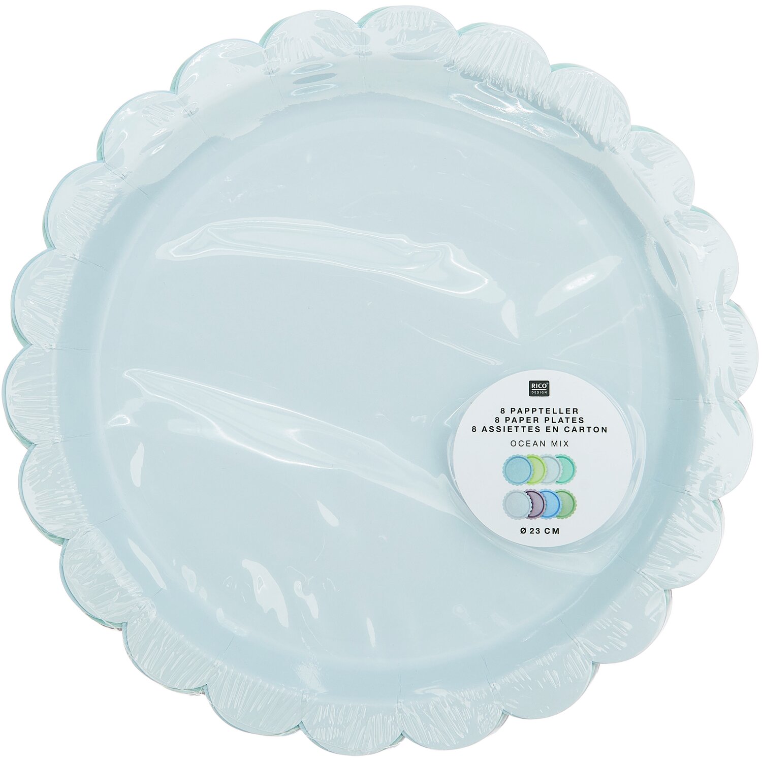 Pappteller Mix Ozean Ø23cm 8 Stück von Rico Design