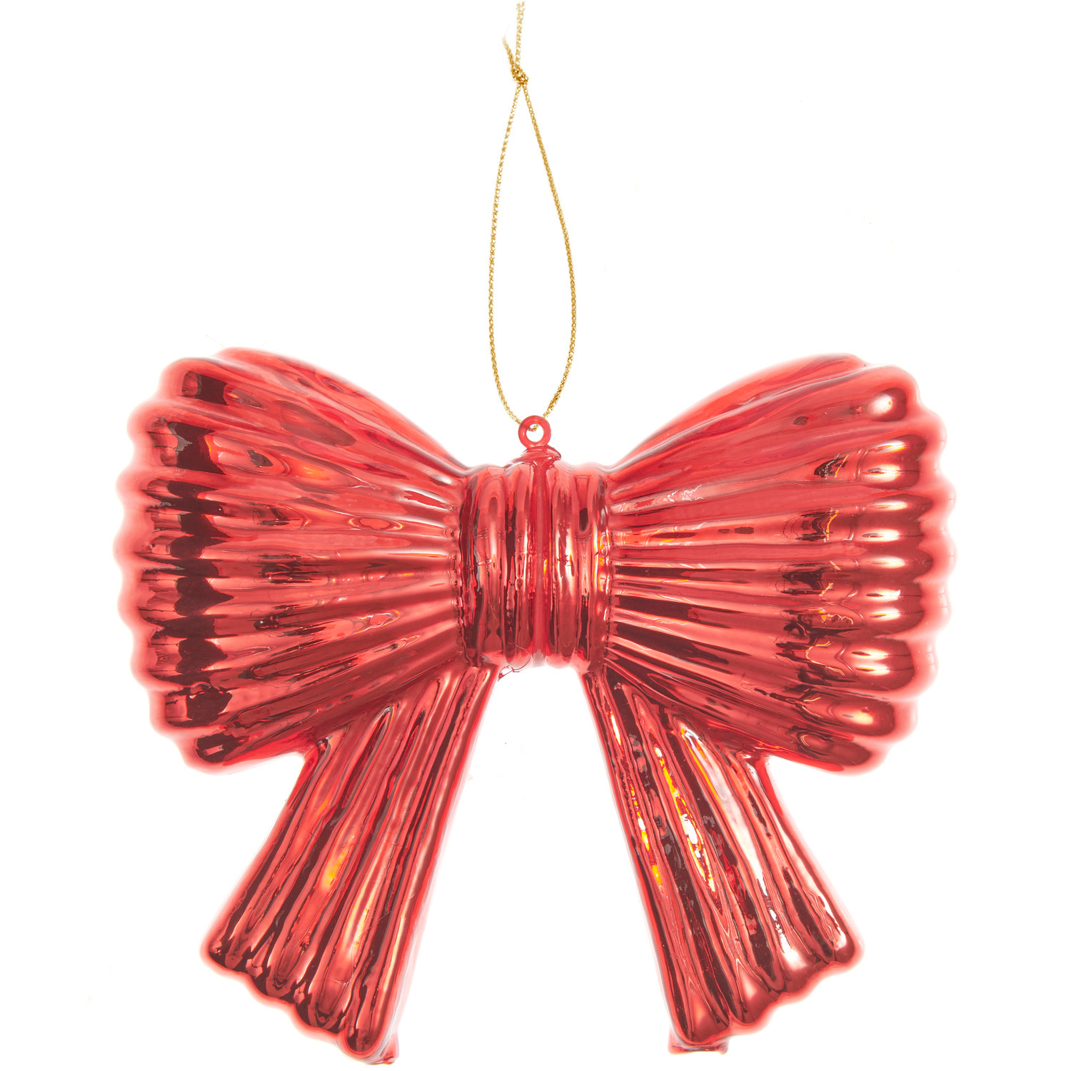 Glashänger Schleife groß: Eleganter, roter Glasschmuck von Rico Design, 13,5x11x3,5cm.