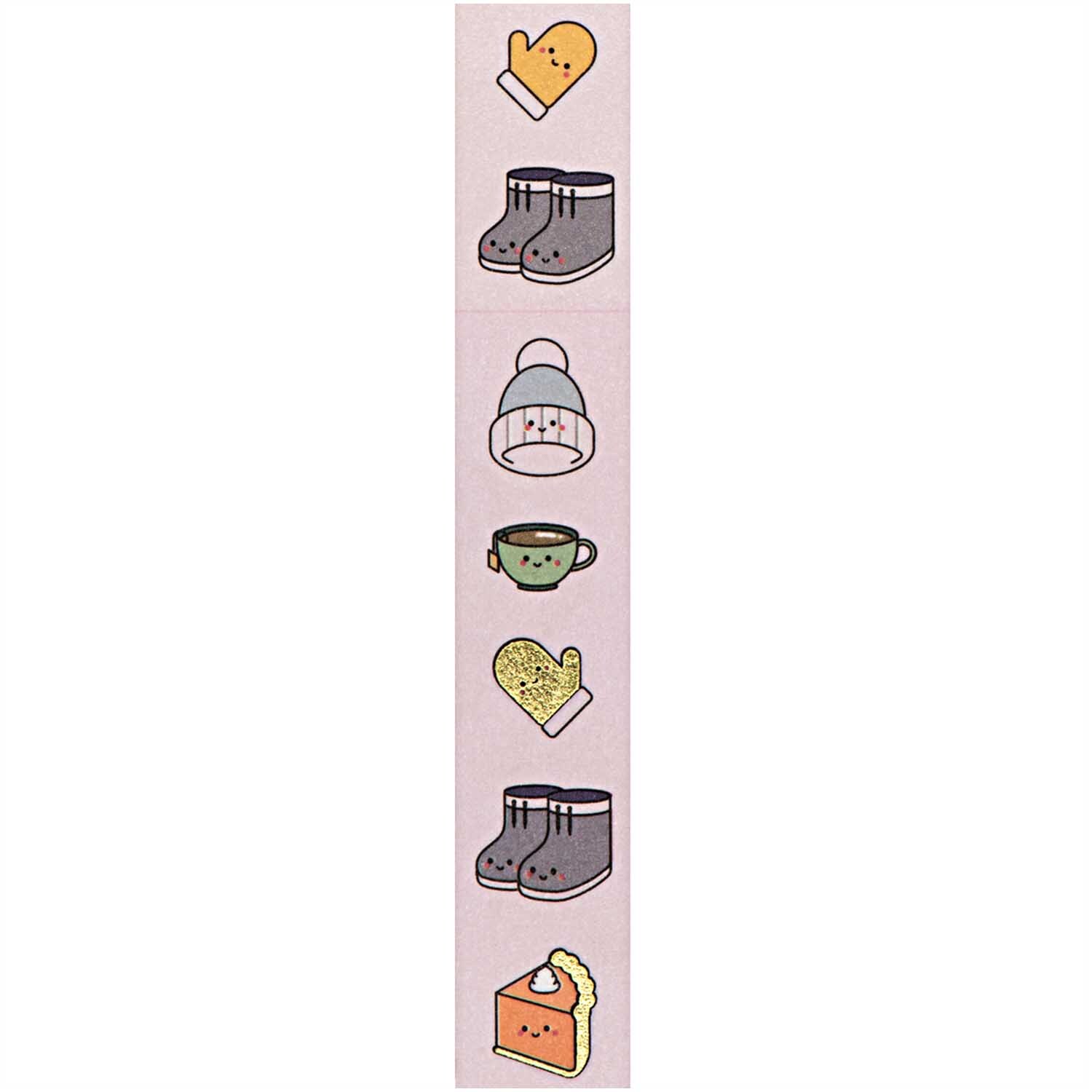 Paper Poetry Tape Cosy 1,5cm 10m von Rico Design Paper Poetry Tape Cosy 1,5cm 10m mit winterlichen Motiven wie Handschuhen, Stiefeln und Tasse. Ideal für kreative Bastelprojekte.