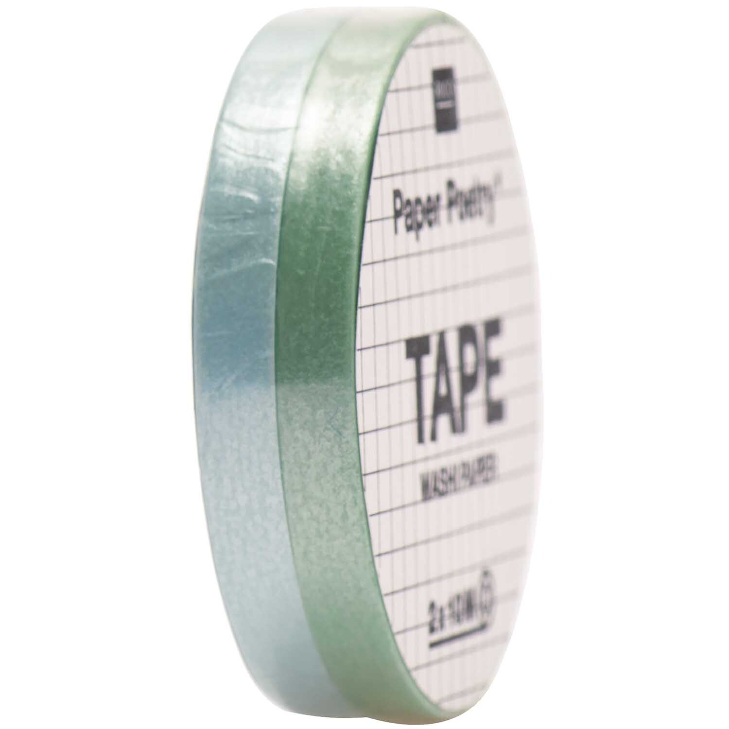 Paper Poetry Tapes uni 5mm 10m 2 Stück Farbe Mint-Aqua von Rico Design Paper Poetry Tapes uni 5mm 10m 2 Stück, seitliche Ansicht in Mint-Aqua von Rico Design. Ideal für kreative Projekte.
