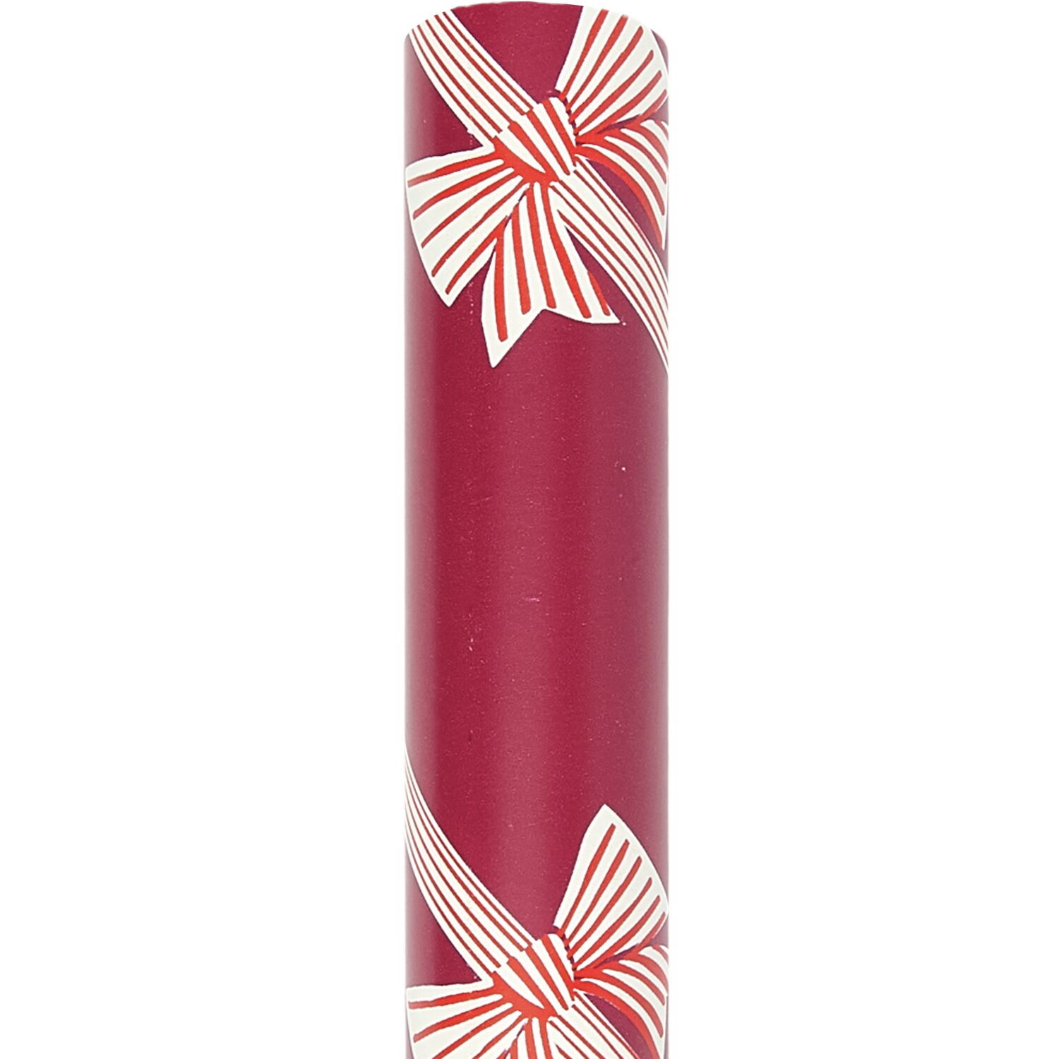 Geschenkpapier mit Schleifen/Streifen, rot-weiß, 200x70cm, 80g/m², ideal für festliche Anlässe.