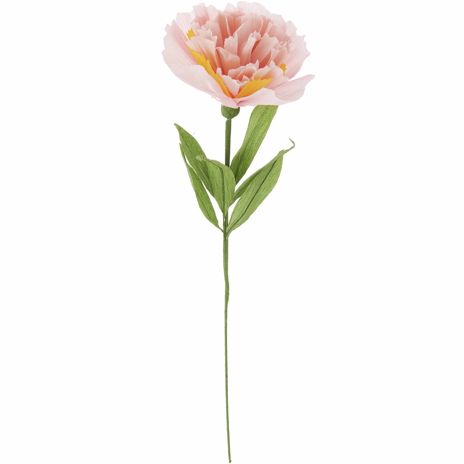 Papierblume Paeonie gefüllt in zartem Rosé, 52x12cm. Elegante Dekoration von Rico Design.
