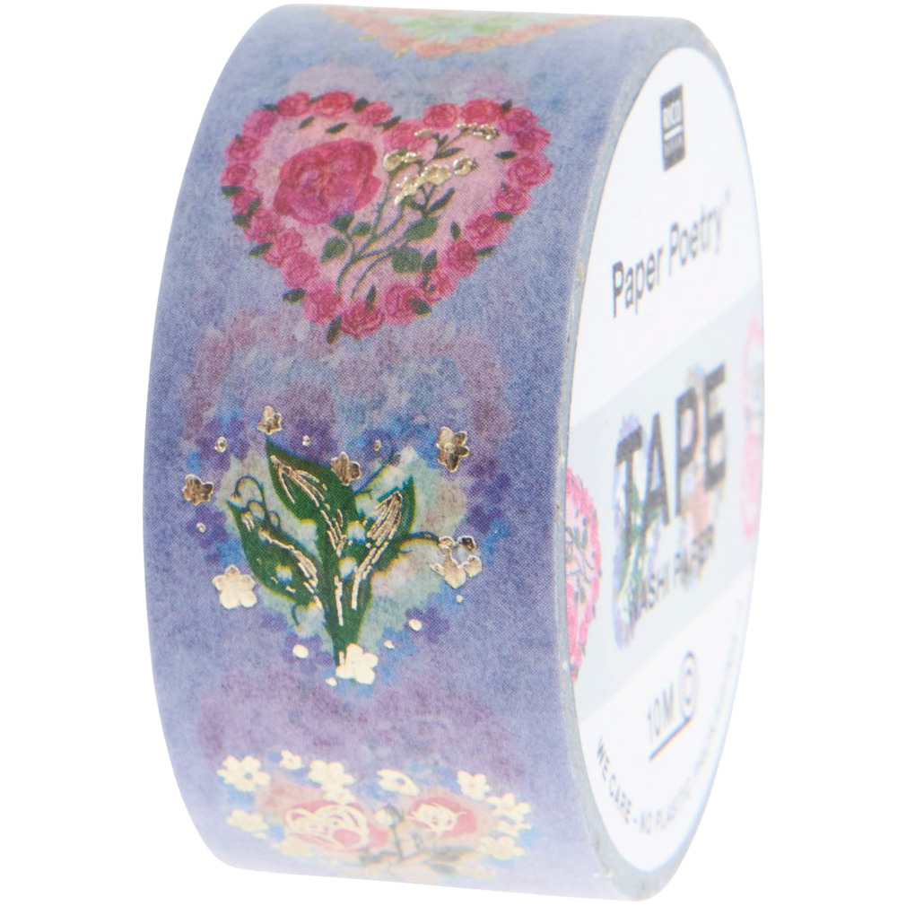 Paper Poetry Tape Herzen 1,5cm 10m von Rico Design