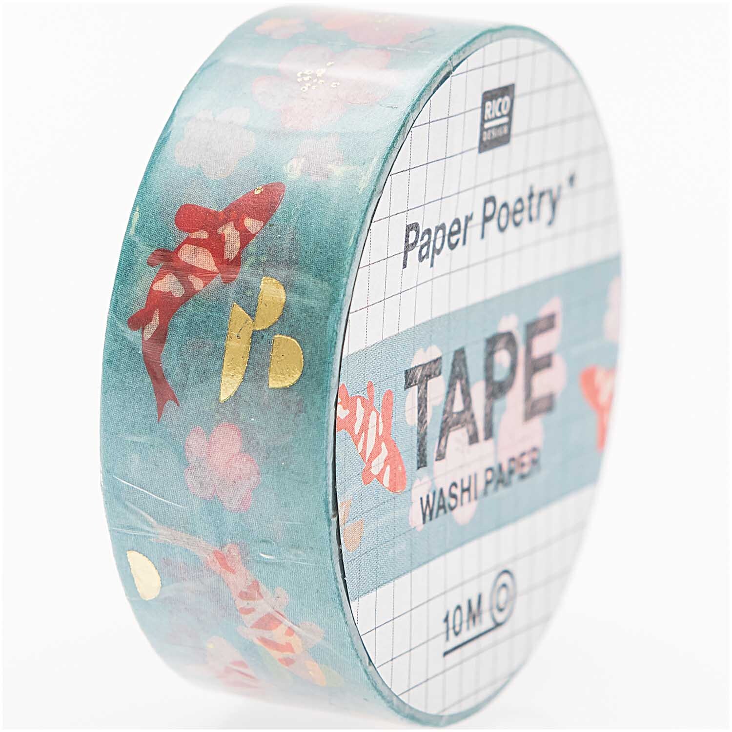 Paper Poetry Tape Jardin Japonais Kois & Blumen 1,5cm 10m von Rico Design