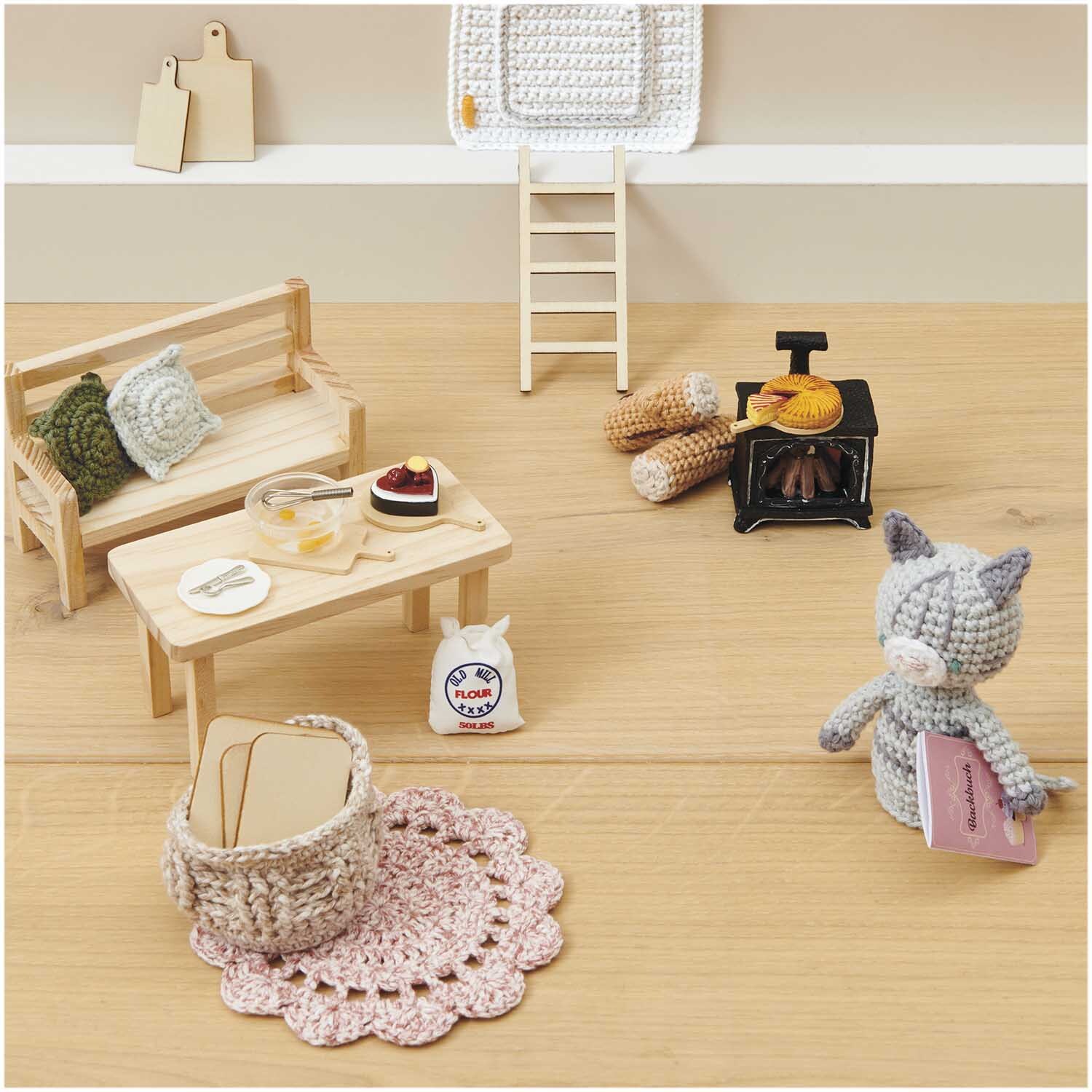Miniatur Tisch rechteckig  12x6x6,5cm von Rico Design