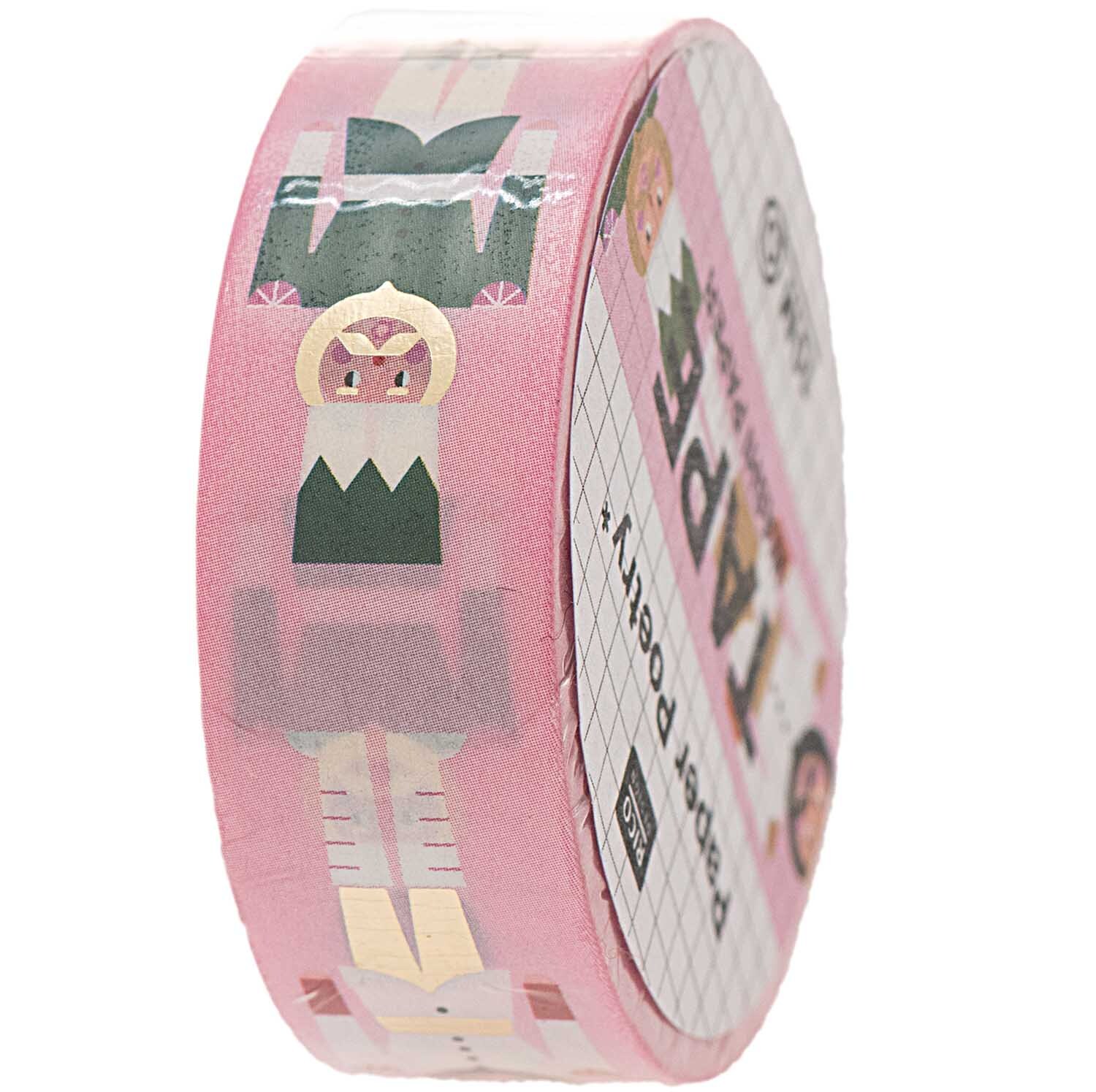 Paper Poetry Tape Nussknacker pink 1,5cm 10m von Rico Design