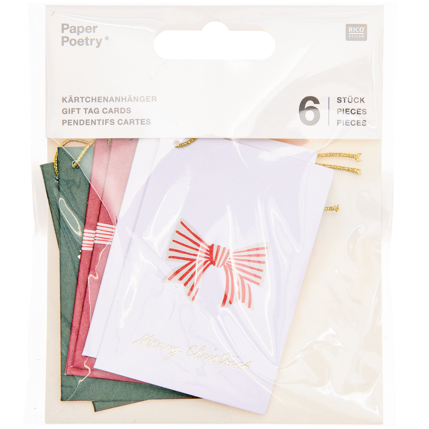 Paper Poetry Kärtchenanhänger Classic 11x7,5cm 6 Stück von Rico Design