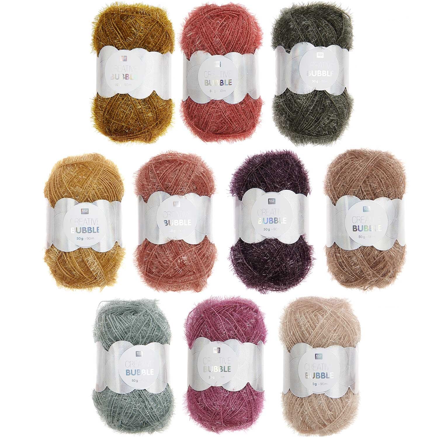 Creative Bubble Set Earthy Colours 10x50g von Rico Design