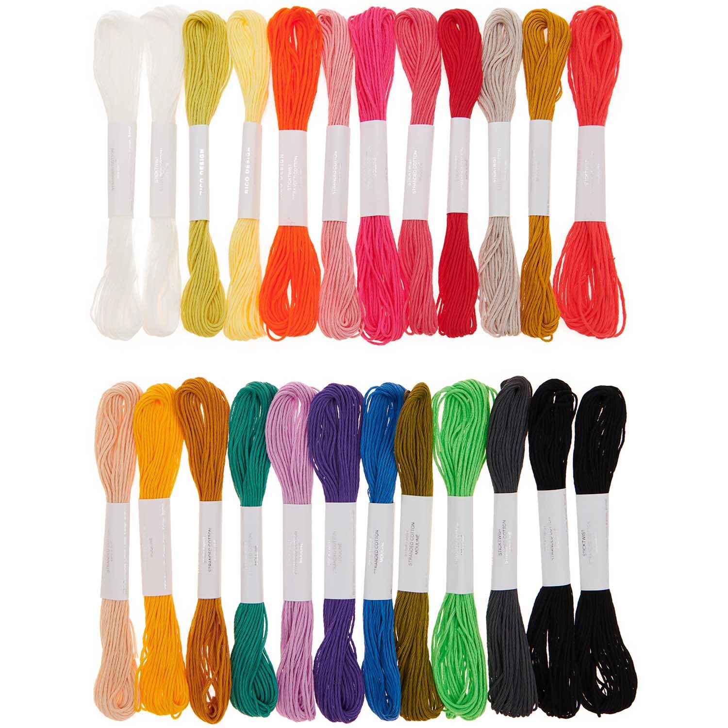 Set de fils à broder Multicolour Fashion 24 pièces 24-teilig from Rico Design Stickgarn Set Multicolour Fashion: 24-teiliges Set in verschiedenen Farben von Rico Design, ideal für kreative Projekte.
