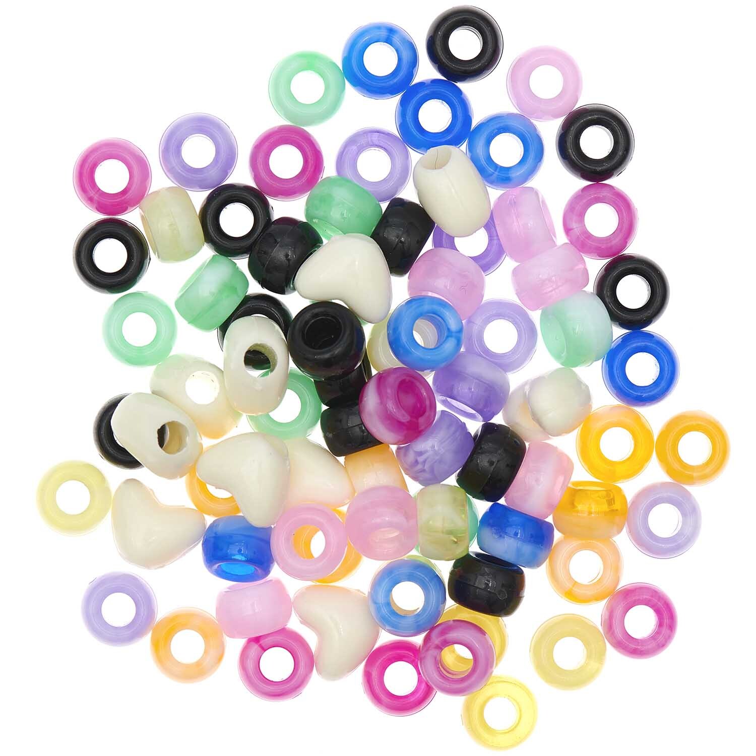 itoshii - Ponii Beads Marmor Mix 9x6mm 80 Stück von Rico Design itoshii - Ponii Beads Marmor Mix 9x6mm, 80 bunte Perlen von Rico Design in verschiedenen Farben, ideal für kreative Bastelprojekte.