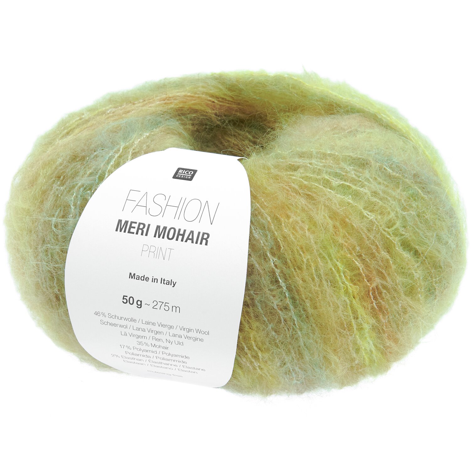 Fashion Meri Mohair Print 50g 275m Color Fresh Lime from Rico Design