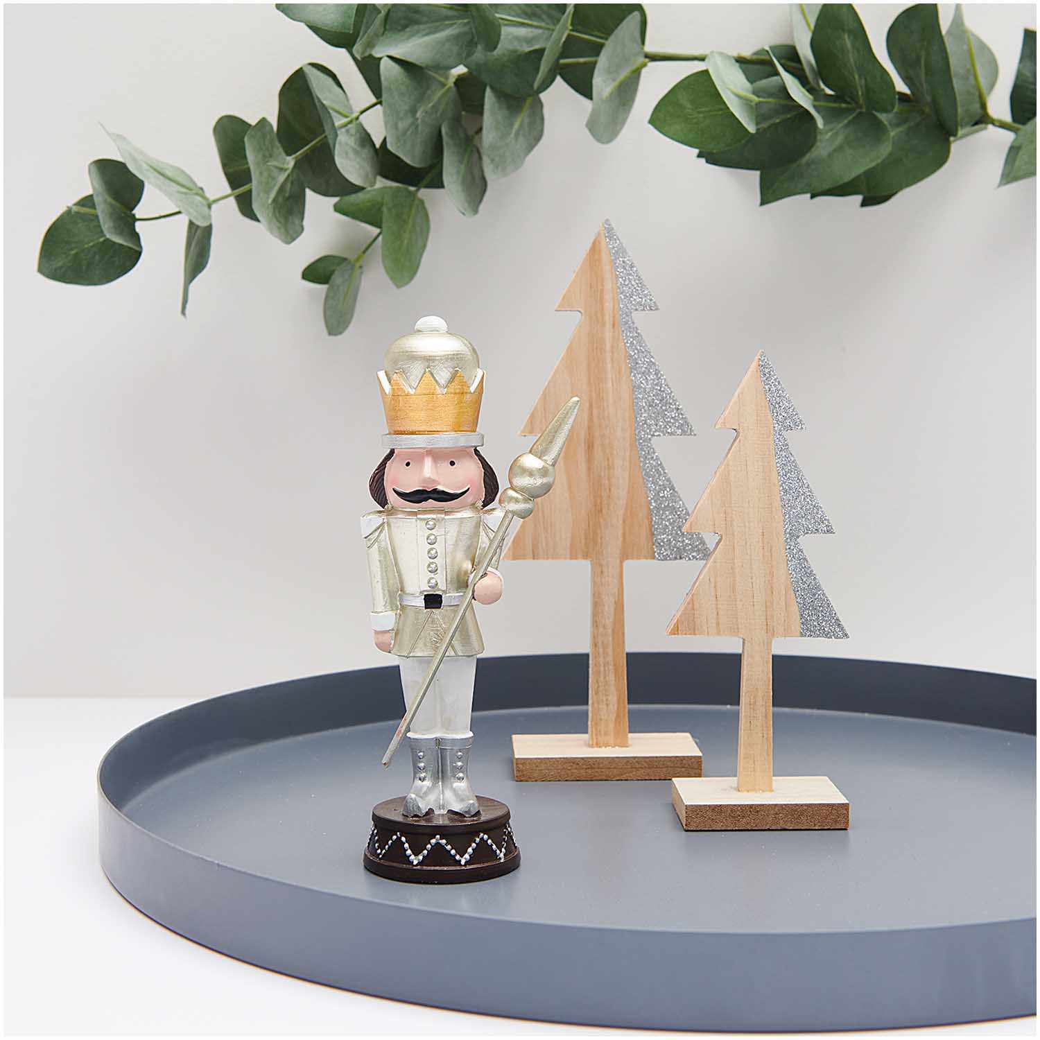 Holztanne natur-silber von Rico Design