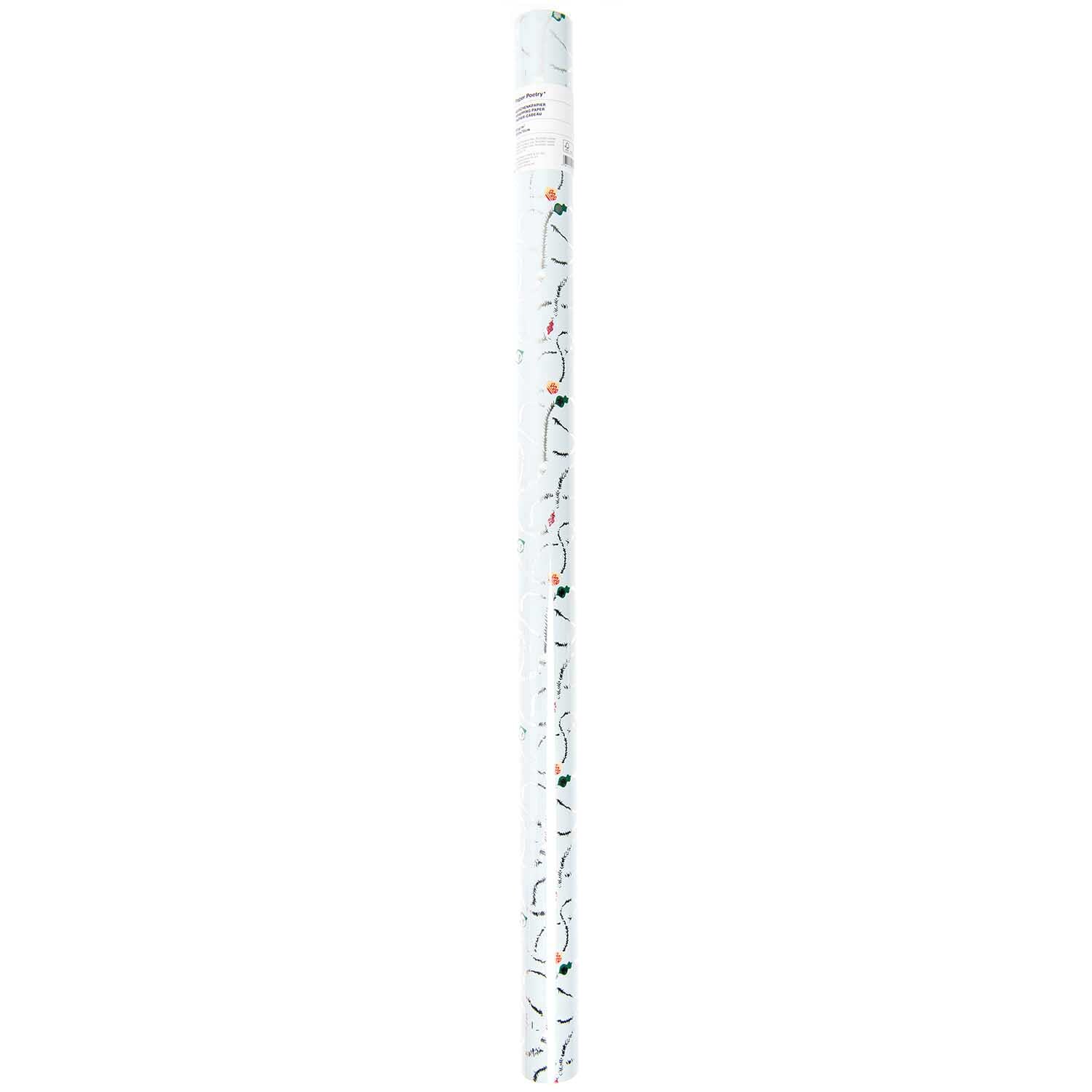 Paper Poetry Geschenkpapier Nostalgic Christmas Baumschmuck blau 80cm 2m Hot Foil von Rico Design