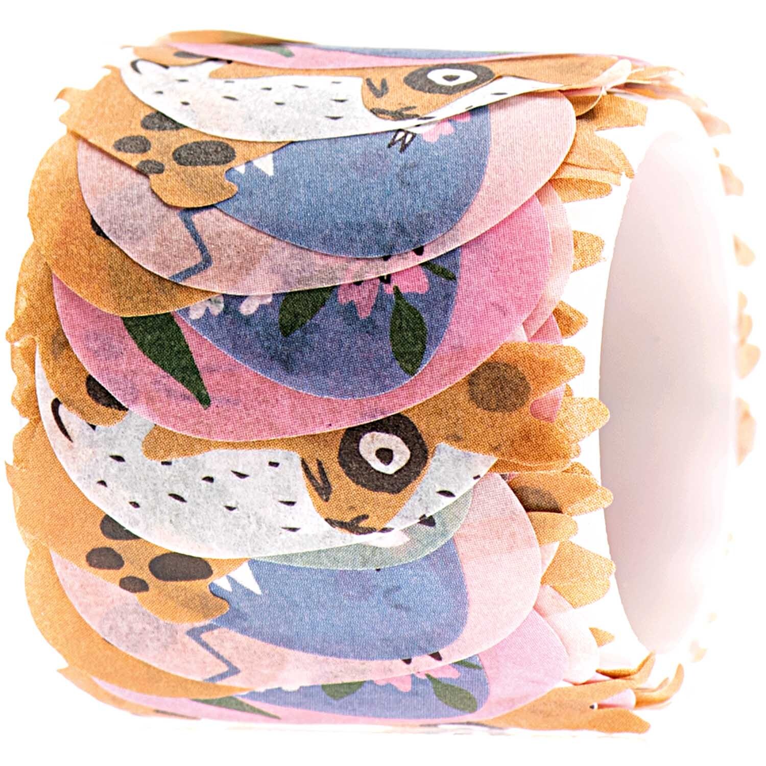 Washi Sticker Hase & Eier 200 Stück von Rico Design: Bunte Stickerrolle mit Hasen- und Eiermotiven. Ideal für kreative Bastelprojekte.