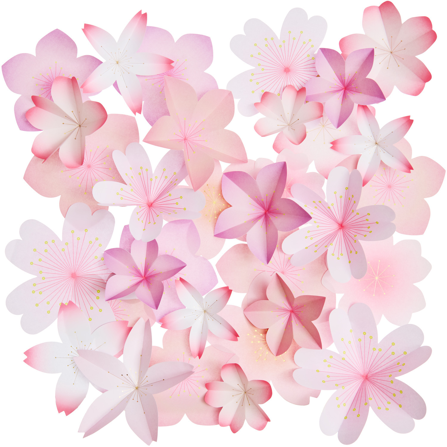 Paper Poetry Papierblüten in zarten Rosa- und Weißtönen von Rico Design, ideal für kreative Dekorationen.