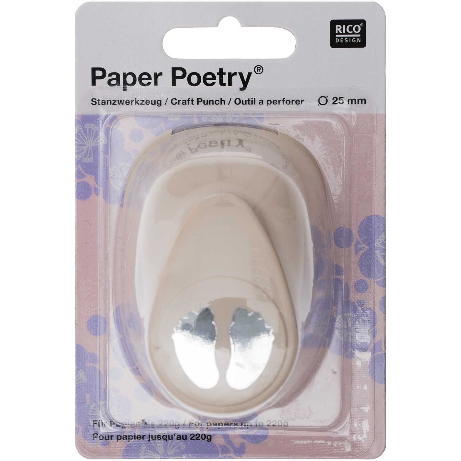 Paper Poetry Stanzer Babyfüße M 2,5cm von Rico Design