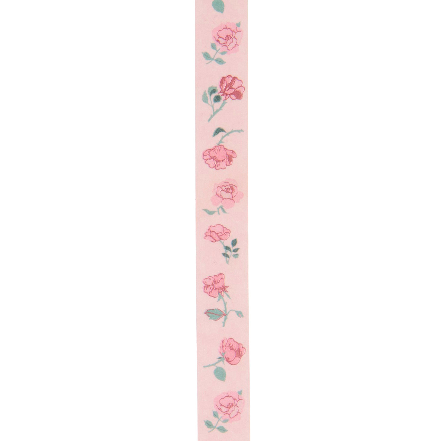 Paper Poetry Tape Rosen 1,5cm 10m von Rico Design Paper Poetry Tape Rosen, 1,5cm x 10m, mit rosa Hintergrund und roten Rosenmotiven, ideal für kreative Projekte.