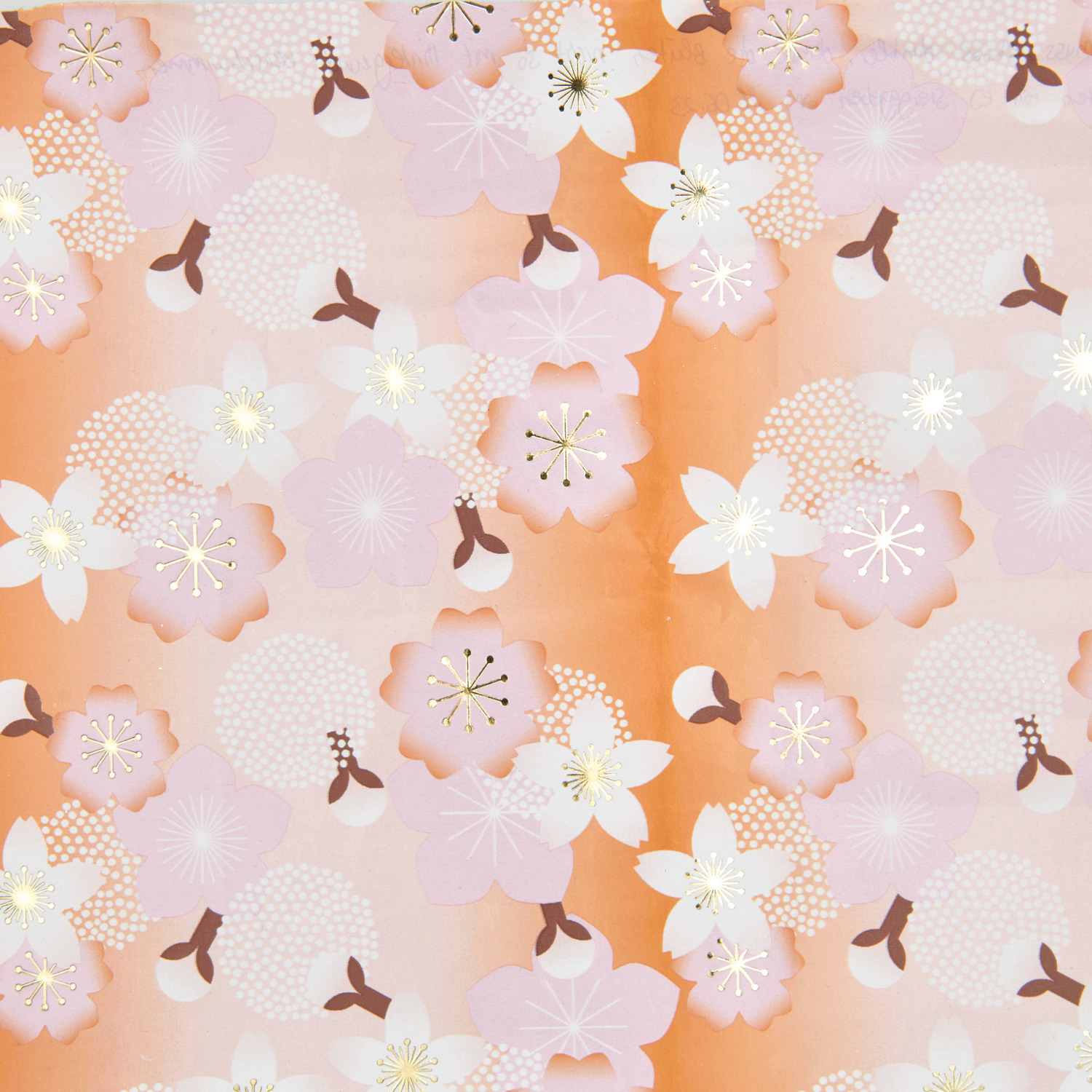 Geschenkpapier Kirschblüten Orange 70cm 2m 80g/m² von Rico Design Geschenkpapier Kirschblüten Orange mit zarten rosa und weißen Blüten auf orangefarbenem Hintergrund. Ideal für stilvolle Verpackungen.