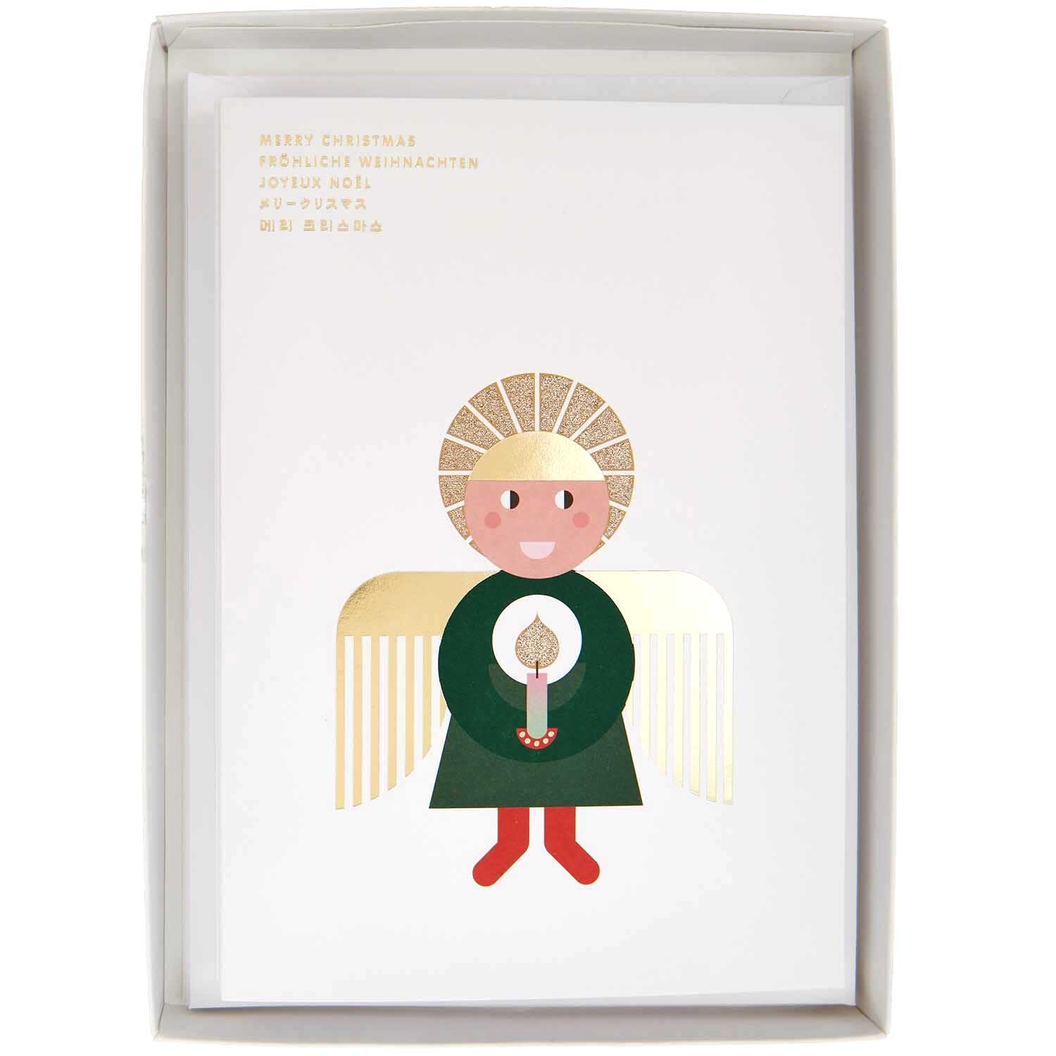 Paper Poetry Kartenset Engel A5 weiß 16-teilig von Rico Design Paper Poetry Kartenset Engel A5 zeigt einen Engel mit Kerze, gestaltet von Rico Design.