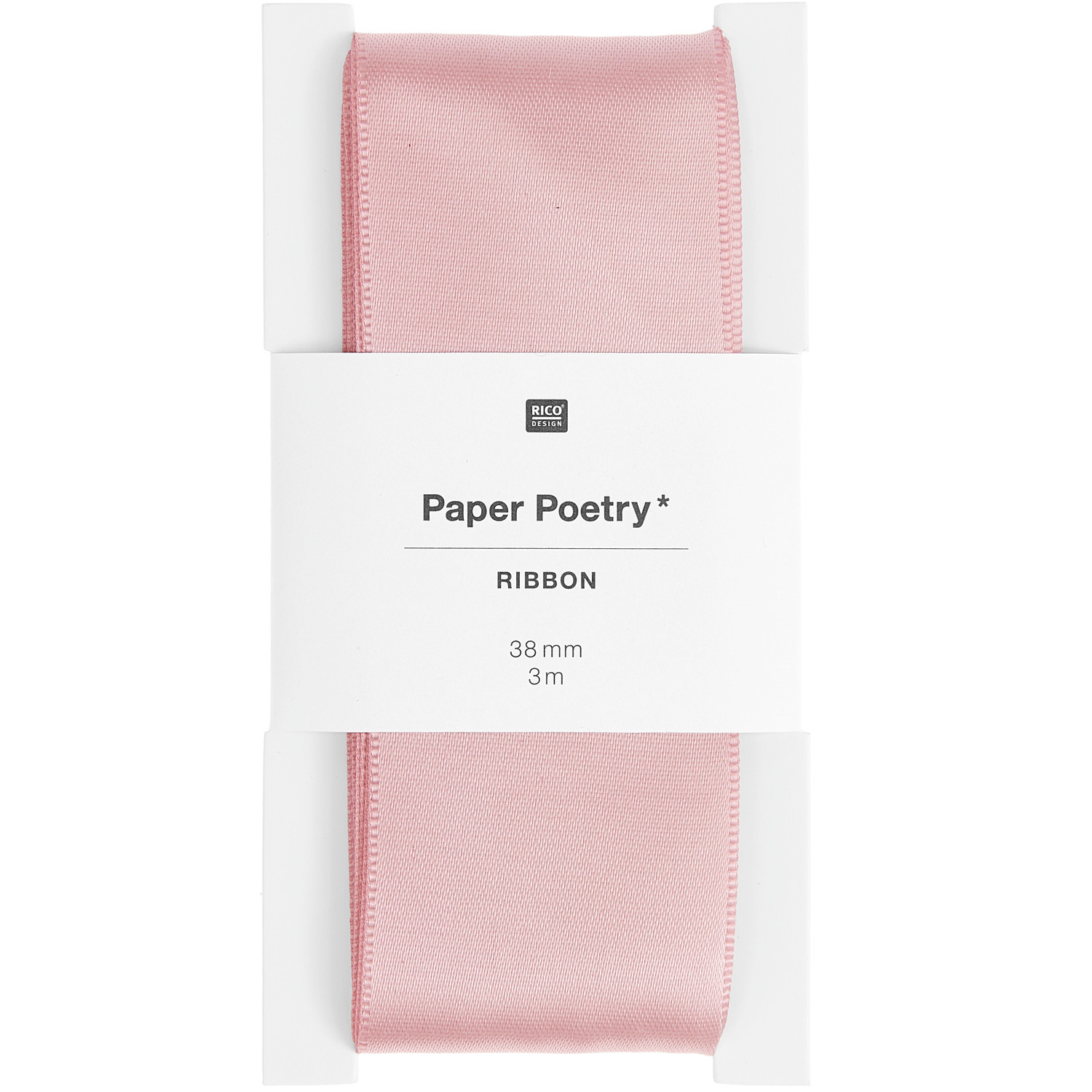 Paper Poetry Satinband 38mm 3m Farbe Altrosa von Rico Design