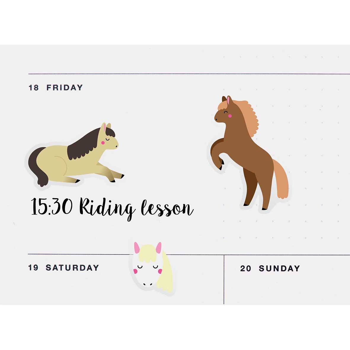 Paper Poetry Gelsticker Pferde von Rico Design