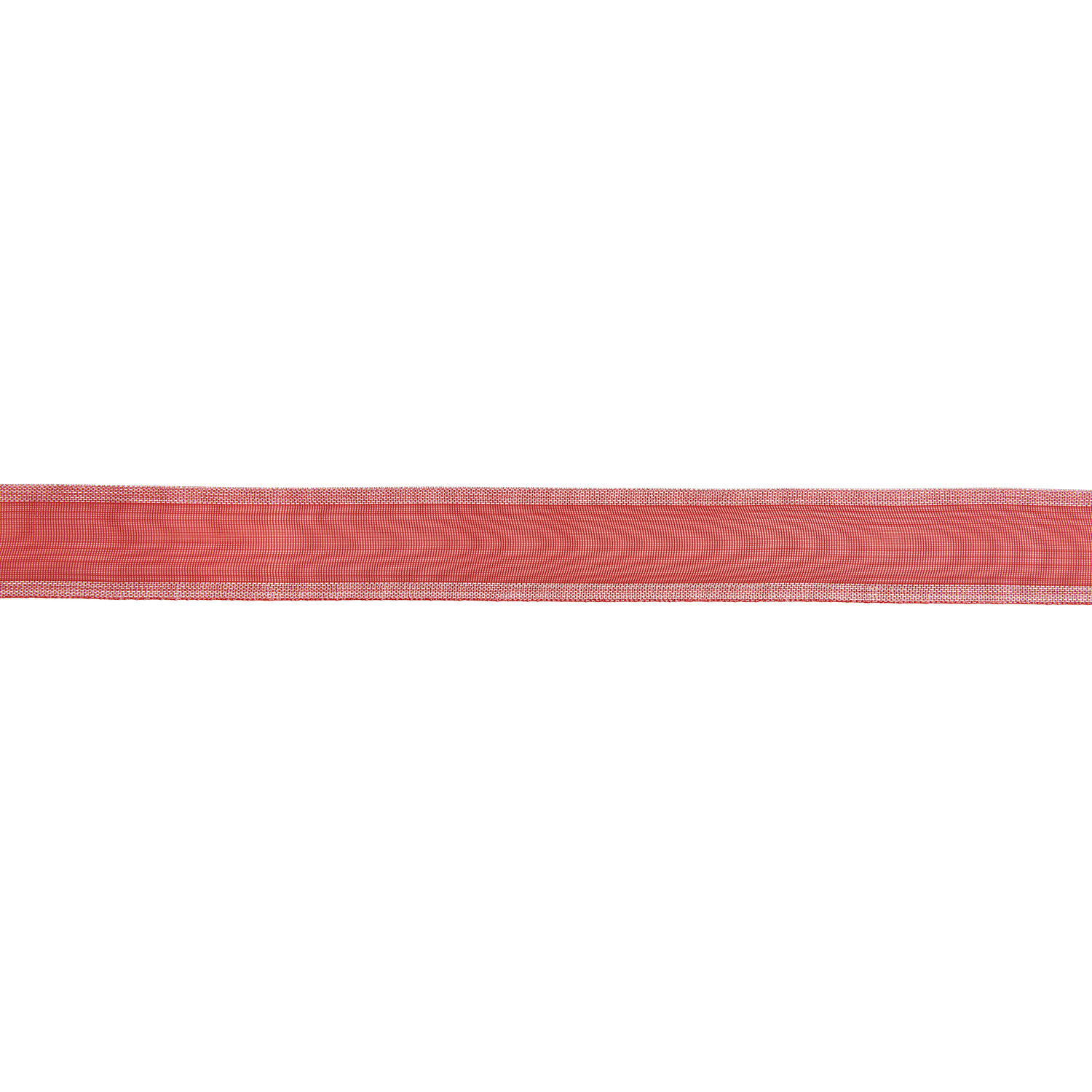 Organzaband Rot/Silber, 16mmx3m, von Rico Design. Elegantes Band in Rot mit silbernen Akzenten, ideal für Dekorationen und Geschenkverpackungen.