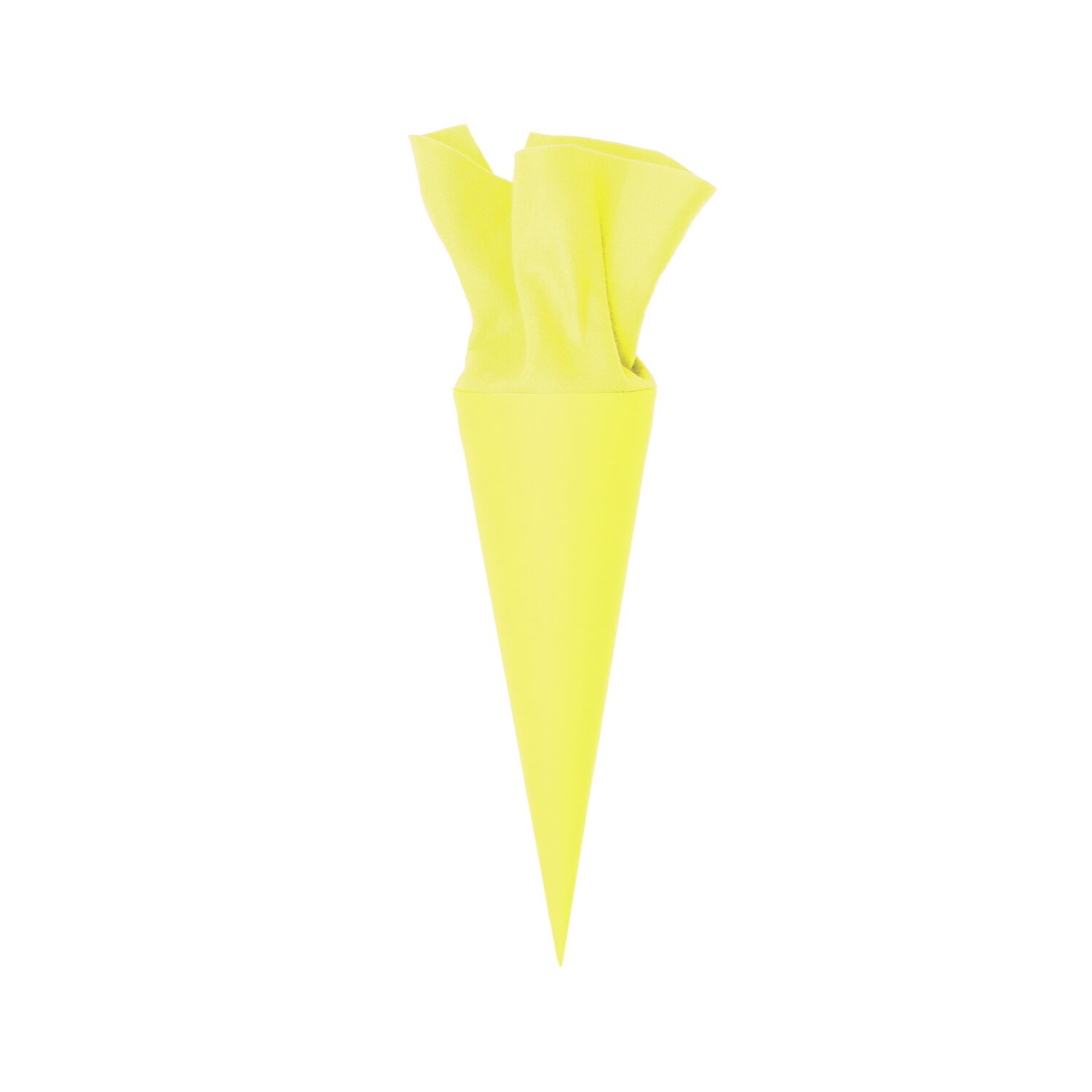 Schultüte Rohling mit Filzverschluss 35cm Farbe Gelb von Rico Design Schultüte Rohling mit Filzverschluss in leuchtendem Gelb, 35cm, von Rico Design, ideal für Schulanfang.