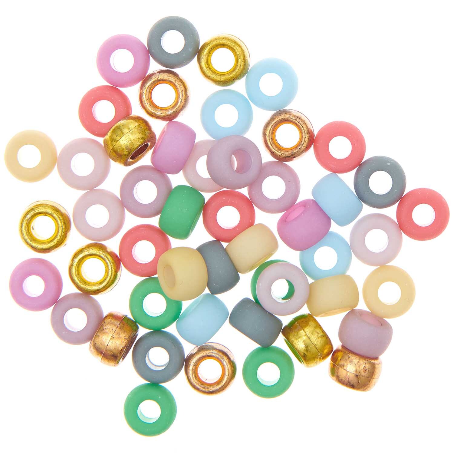 itoshii - Ponii Beads matt Fashion 9x6mm 400 Stück von Rico Design Itoshii - Ponii Beads matt Fashion 9x6mm, 400 Stück. Bunte Perlen von Rico Design in verschiedenen Farben auf weißem Hintergrund.