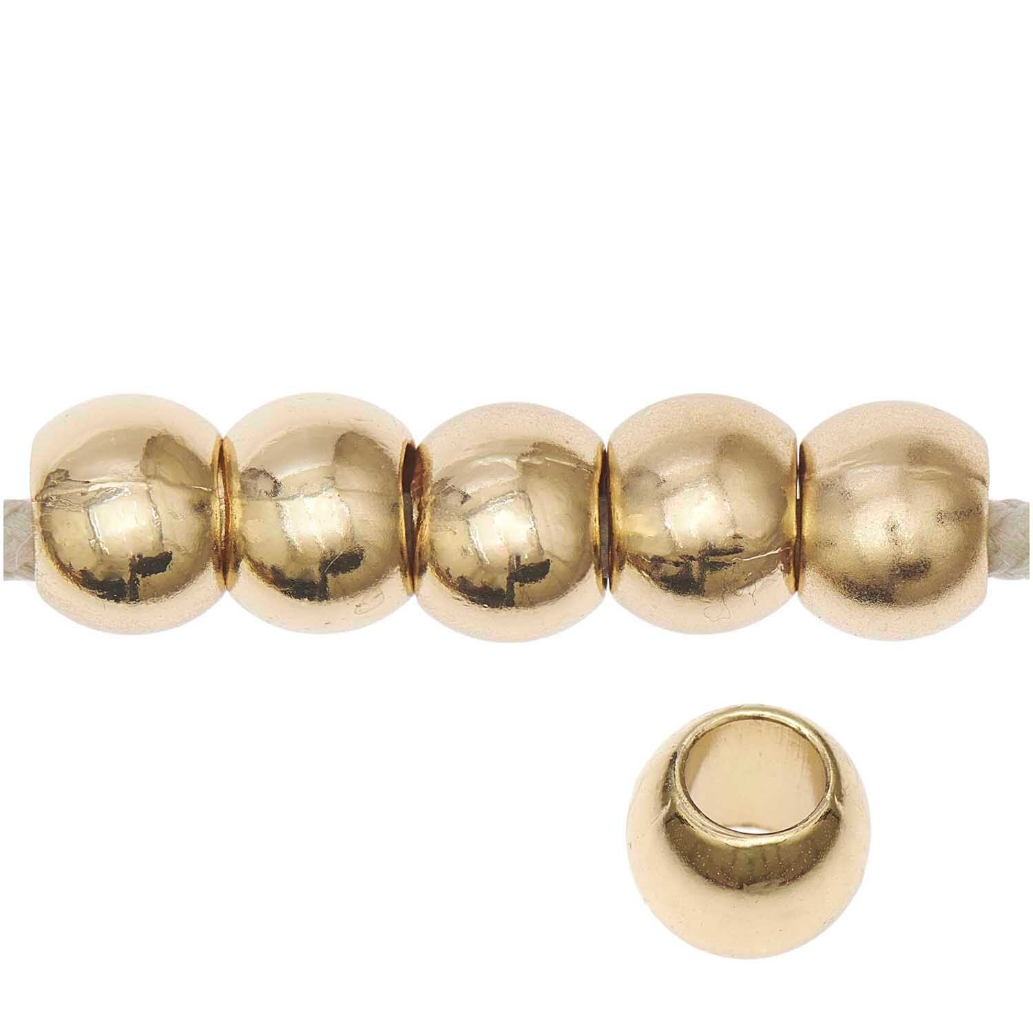 itoshii - Ponii Beads Perlen 9x7mm 20 Stück Farbe Gold von Rico Design Itoshii - Ponii Beads Perlen, goldene Kugeln von Rico Design, ideal für Schmuckherstellung.
