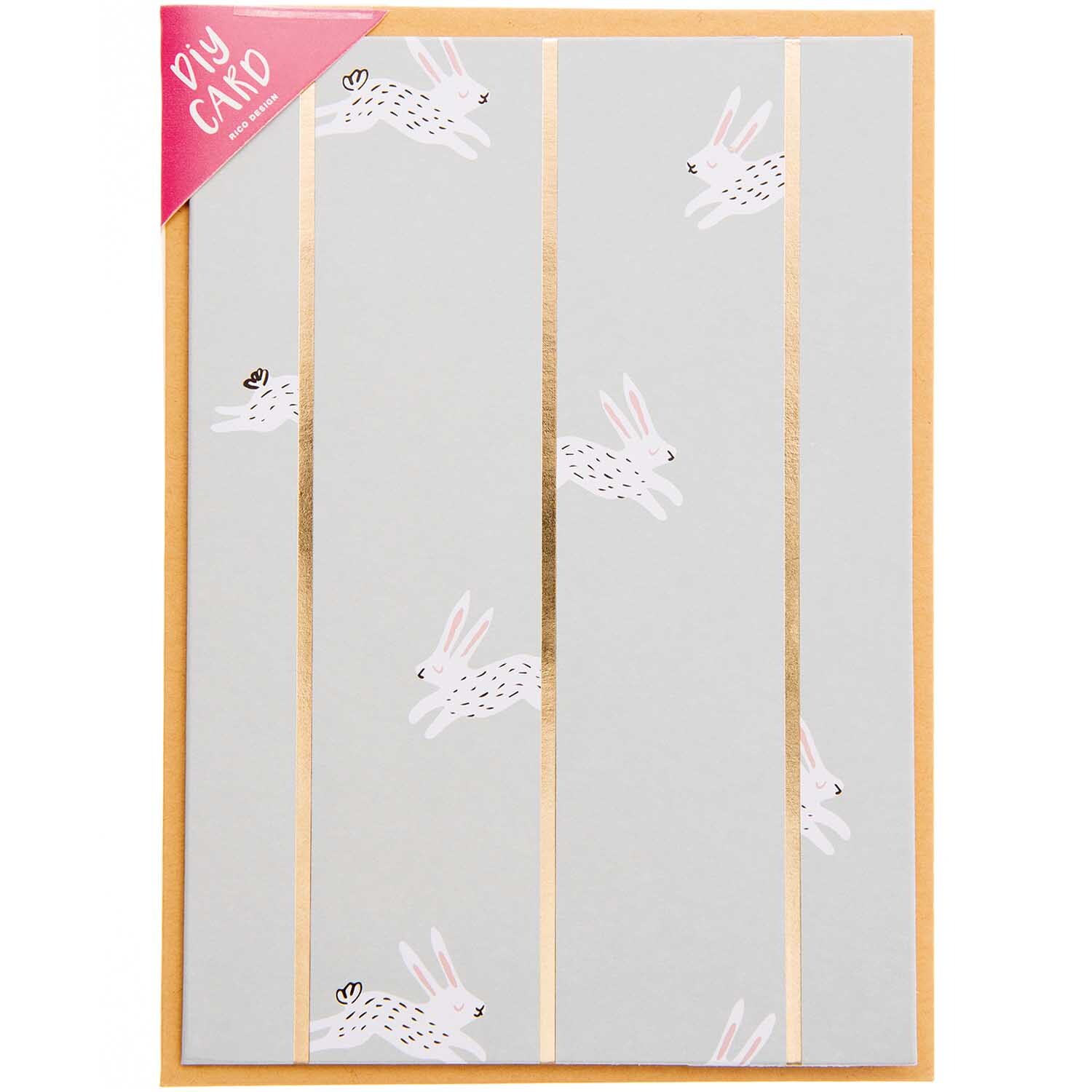 Paper Poetry Grußkartenset Bunny Hop mint von Rico Design