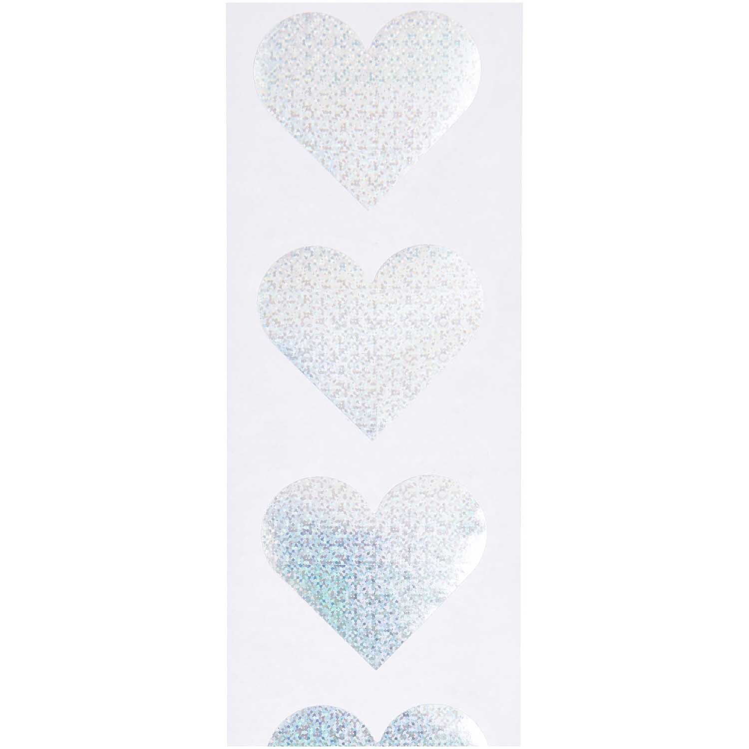 Paper Poetry Sticker Herzen 5cm 120 Stück auf der Rolle Hot Foil Farbe Silber-Holographisch von Rico Design Paper Poetry Sticker Herzen mit silber-holographischem Glanz von Rico Design, ideal für kreative Projekte.