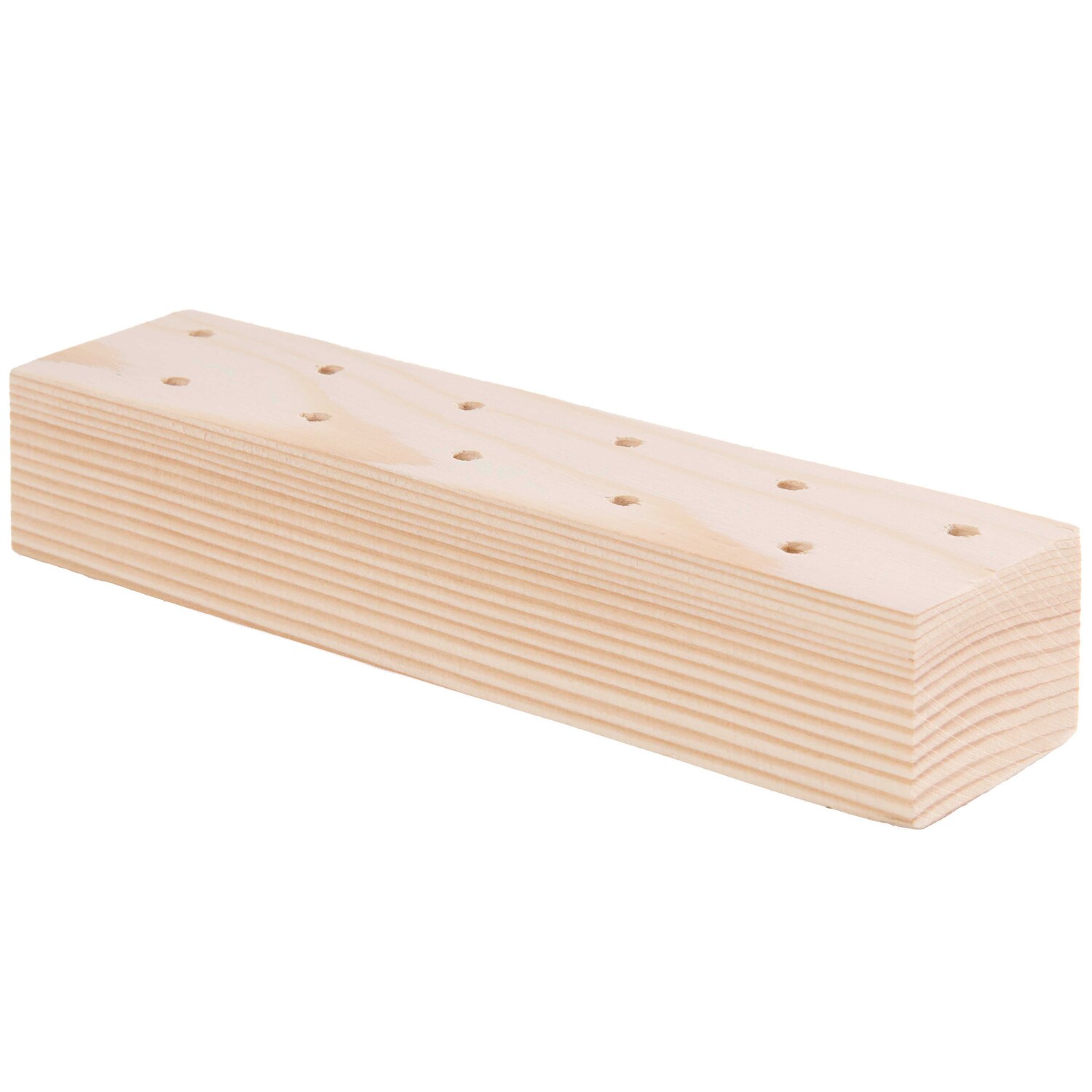 Holzständer für Trockenblumen 21x4x5cm Farbe Natur von Rico Design Holzständer für Trockenblumen von Rico Design in natürlichem Holzton, rechteckig mit mehreren Löchern.